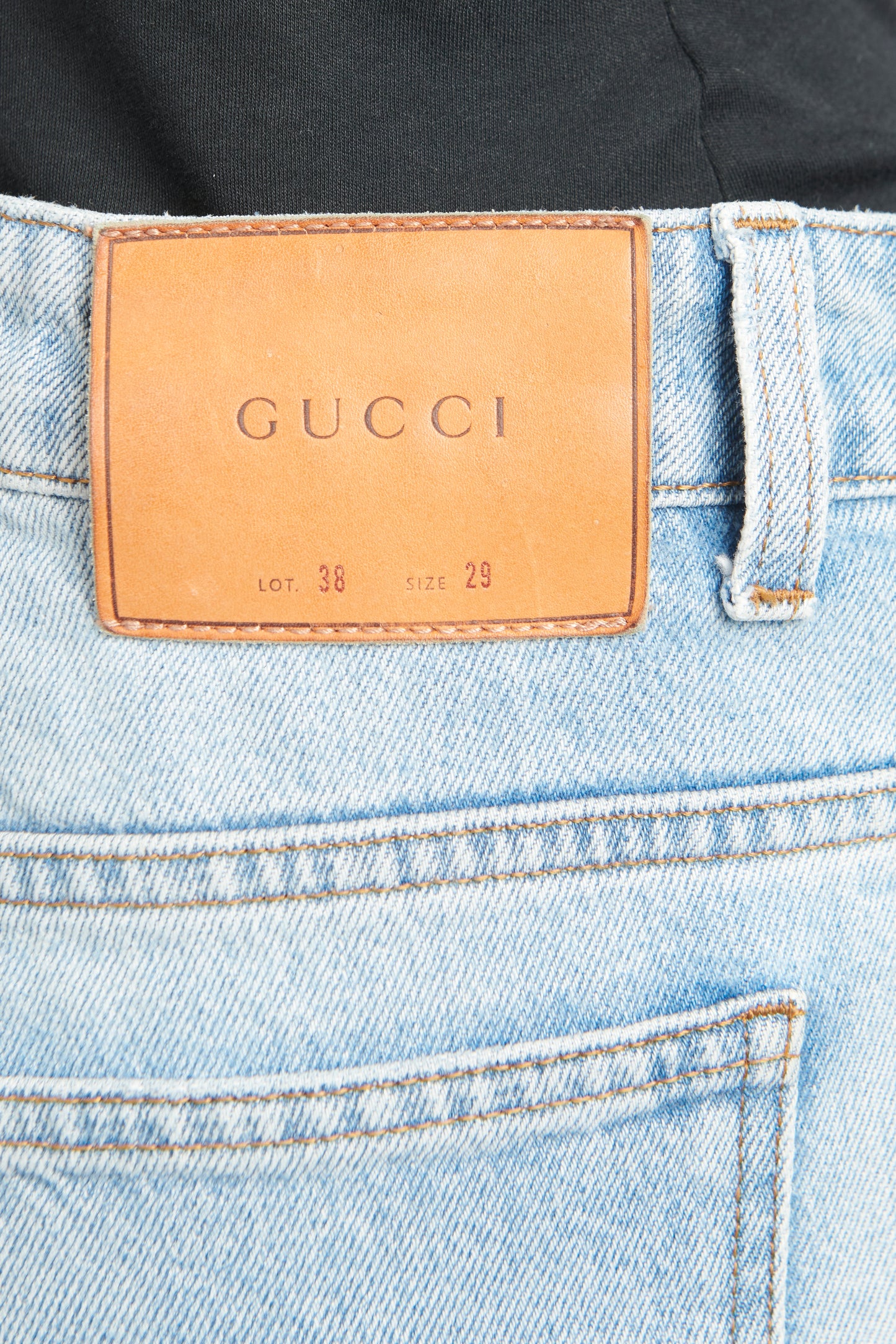 Blue Denim Frayed Hem Preowned Jeans