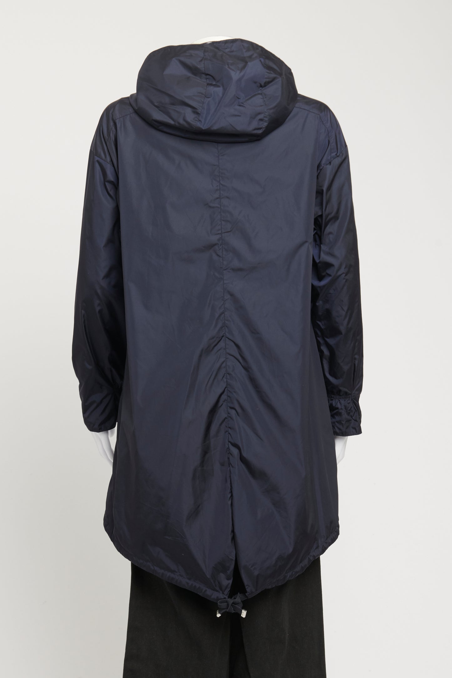 Blue Preowned Reversible Grouchy Hooded Coat