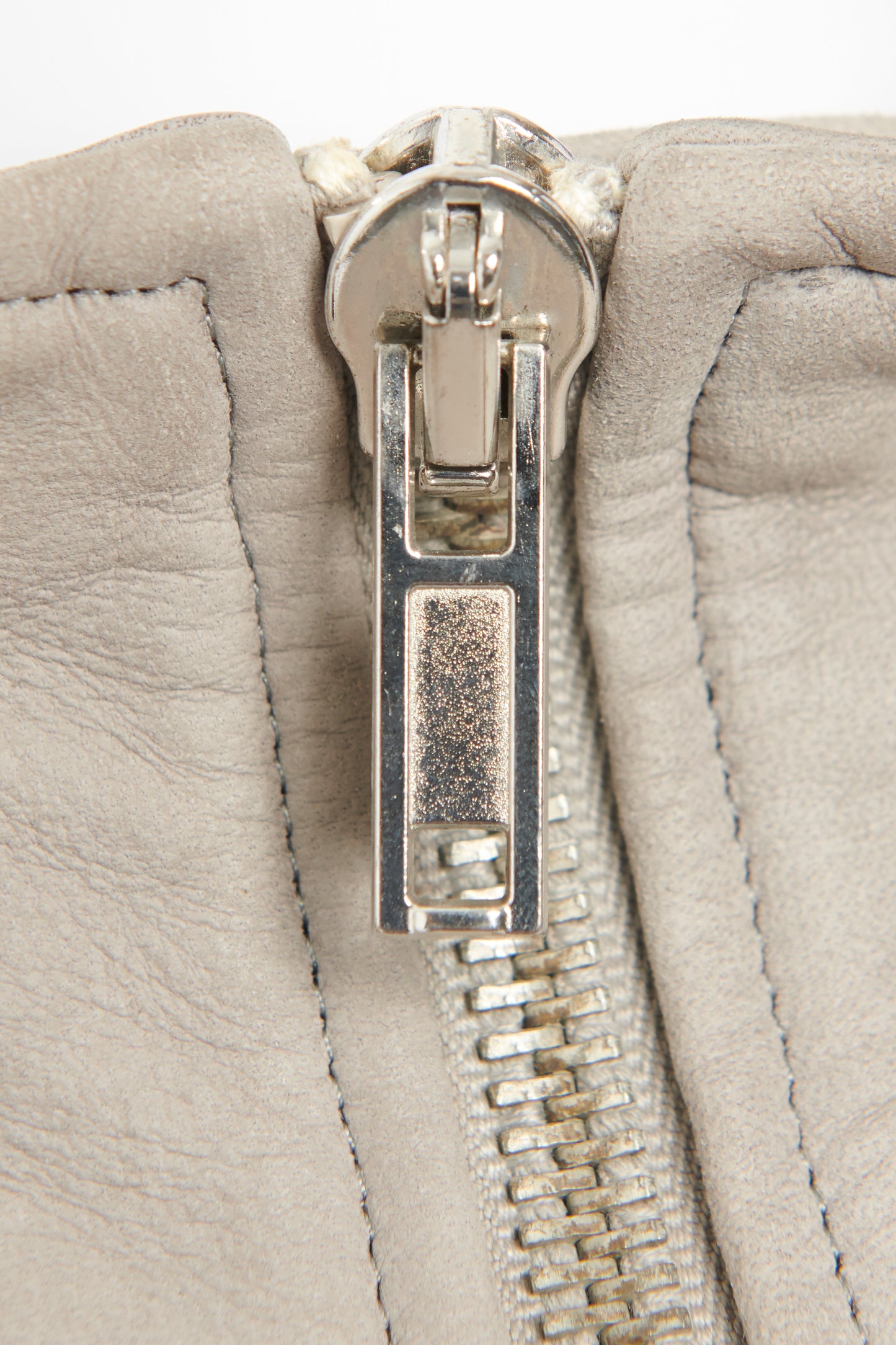Grey Suede Preowned Flared Jacket