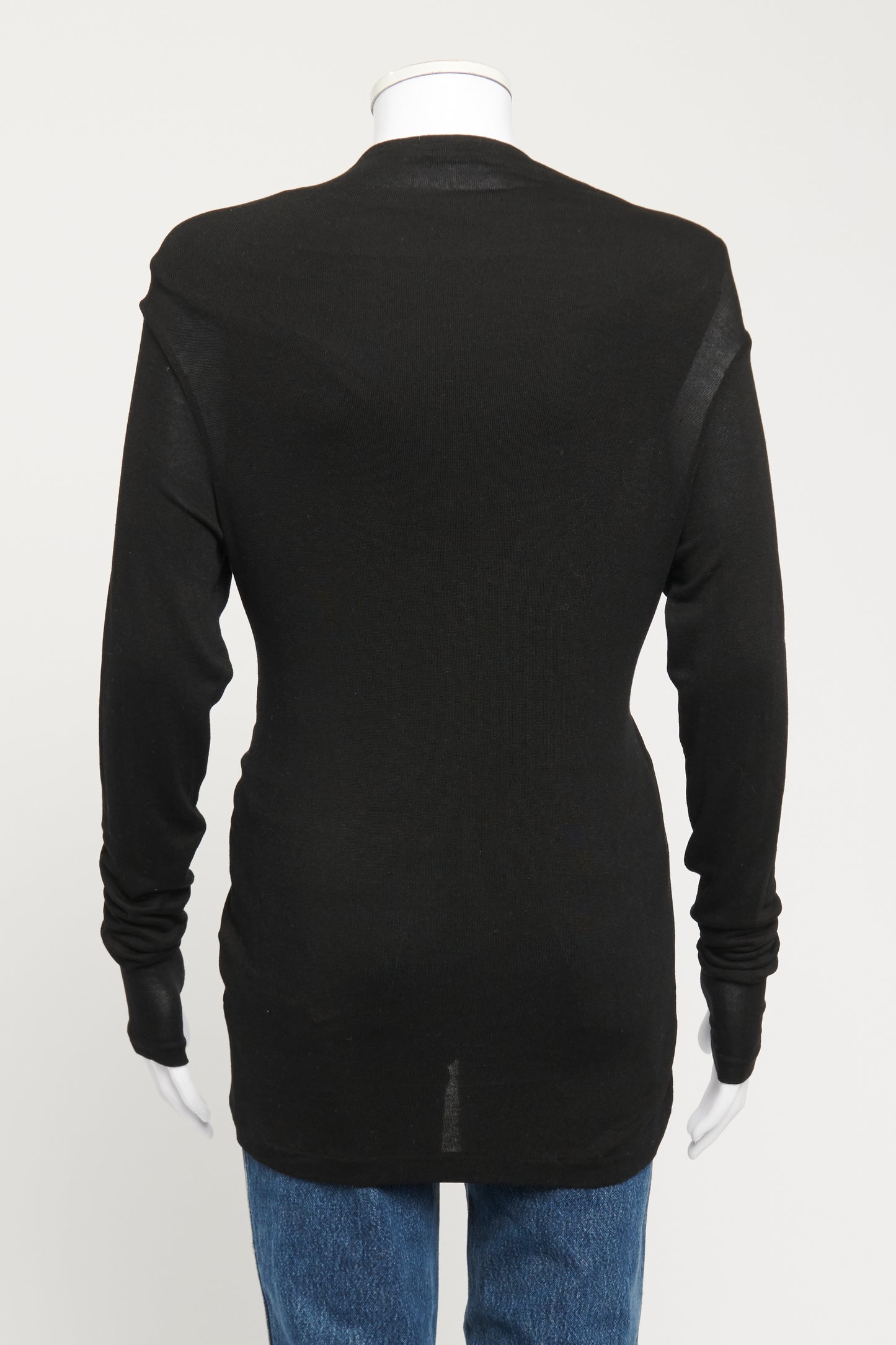 Black Preowned Long Sleeves Top