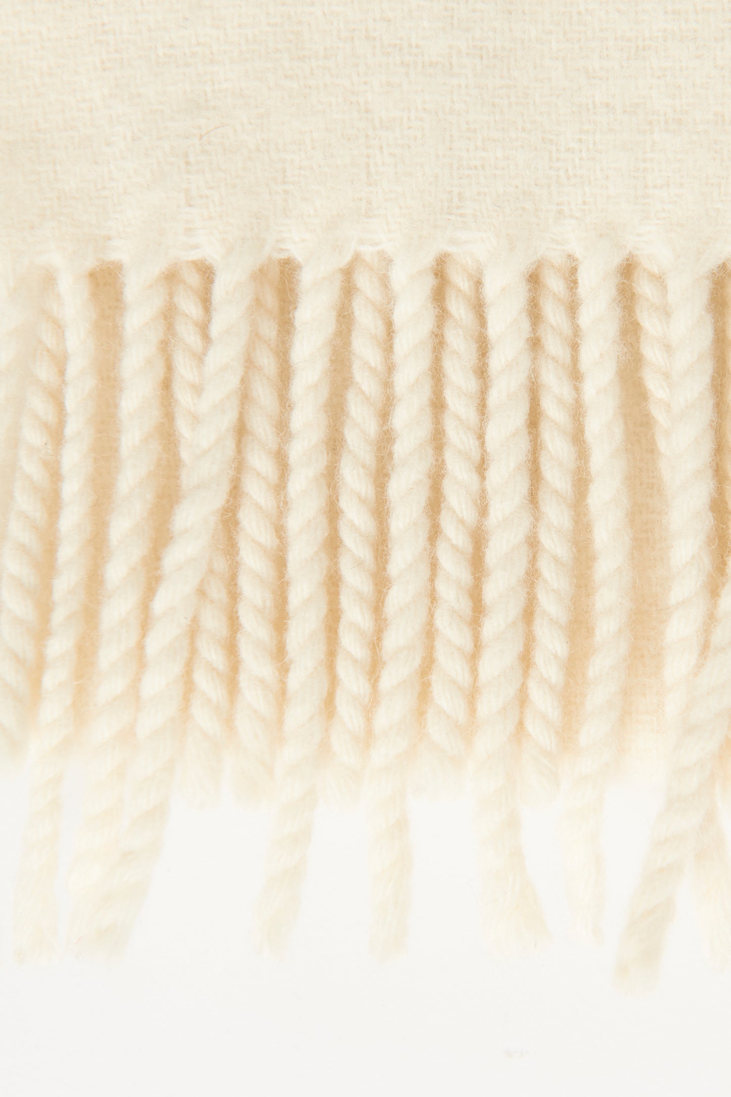 Cream Wool Blend Preowned Scarf
