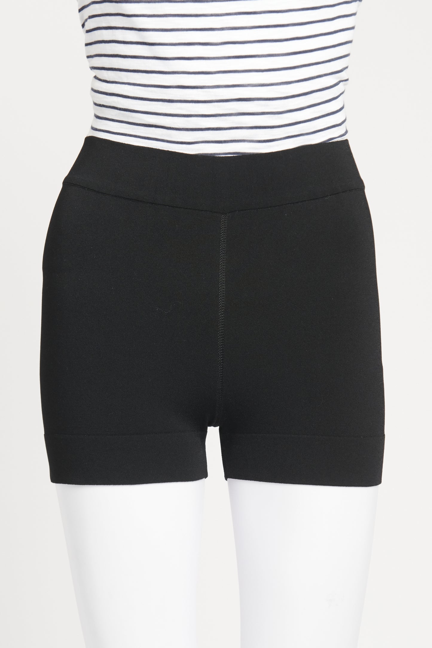 Black Preowned Fitted Shorts