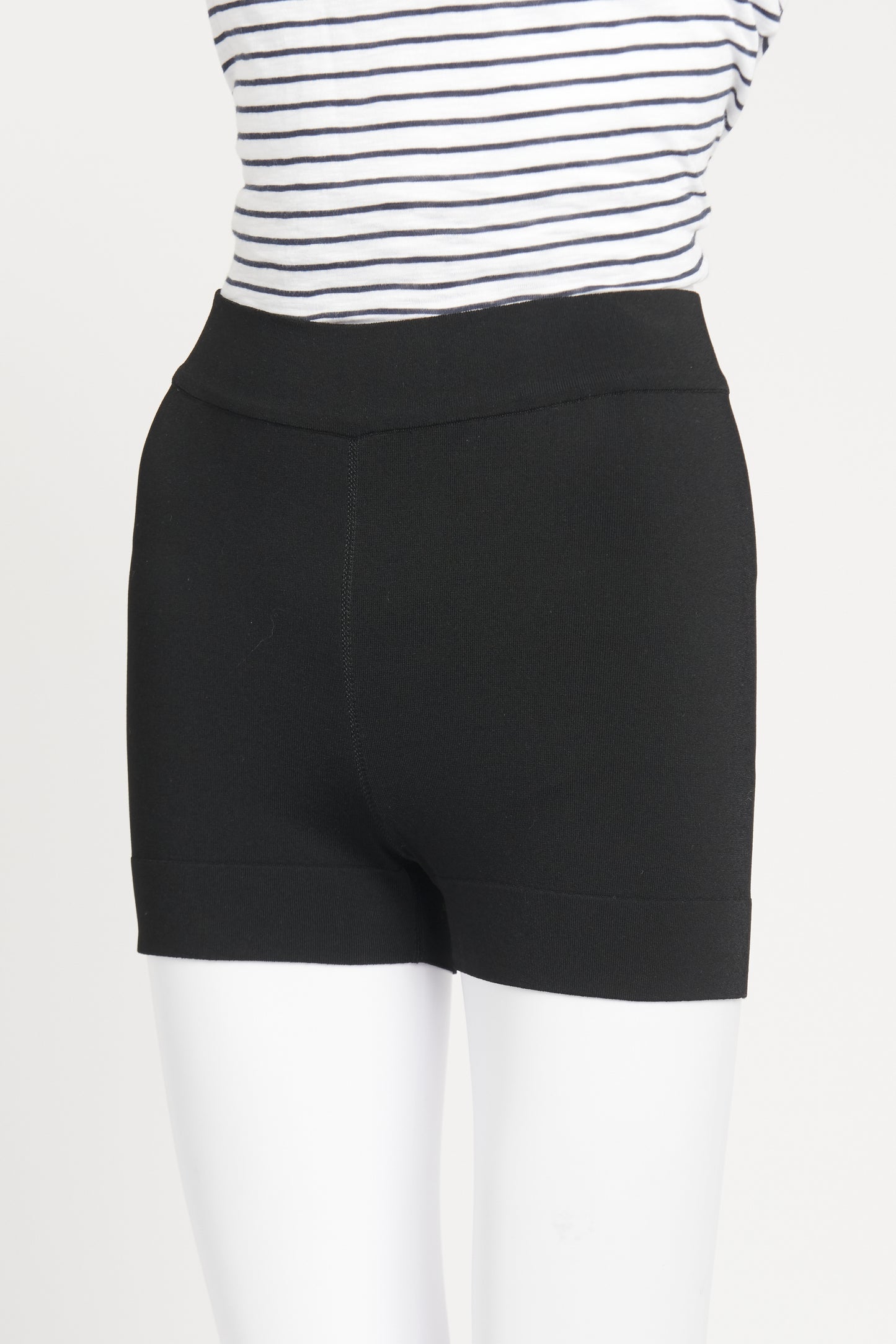 Black Preowned Fitted Shorts