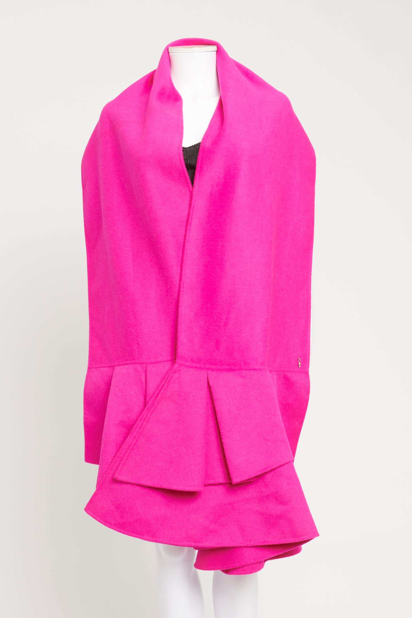 Magenta Wool Blend Preowned Shawl