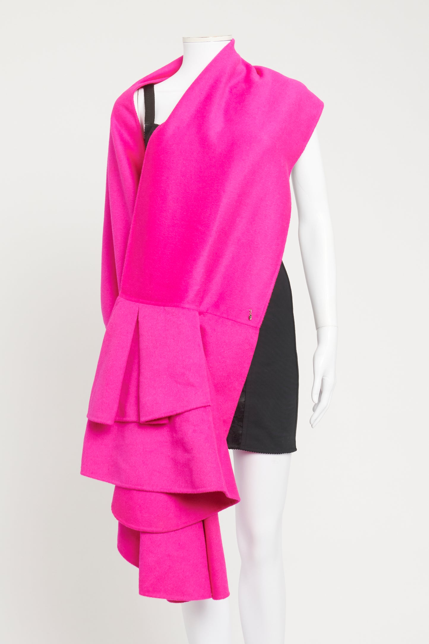 Magenta Wool Blend Preowned Shawl