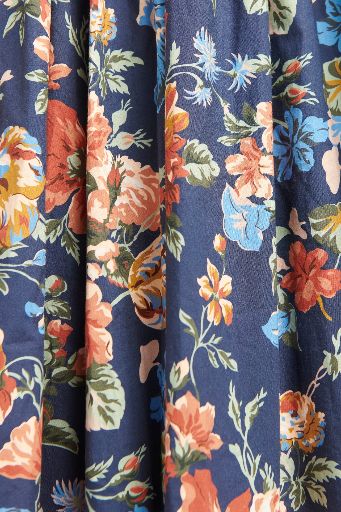 Blue Preowned Maxi Dress With Floral Print