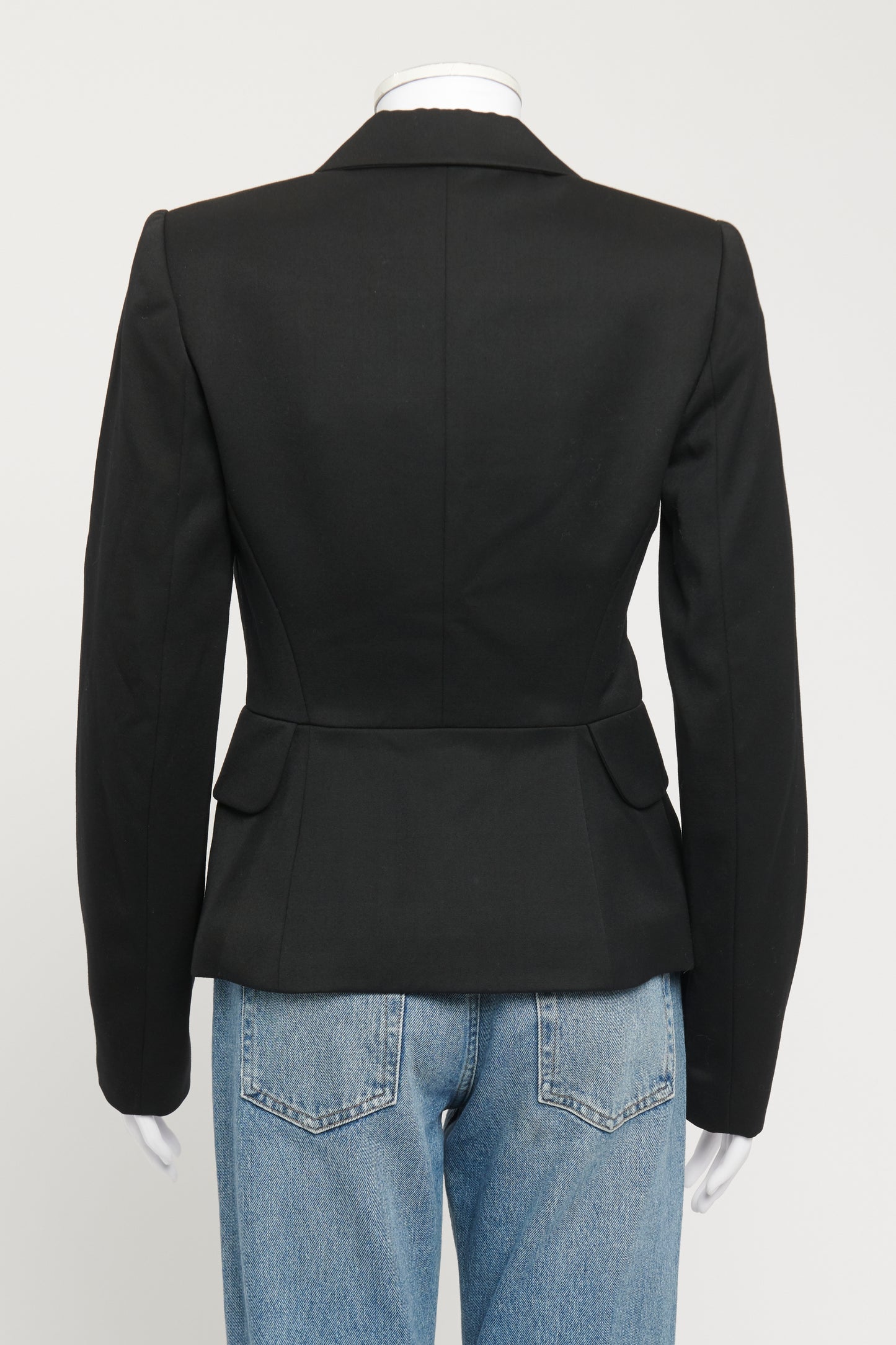 Black Preowned Cropped Blazer
