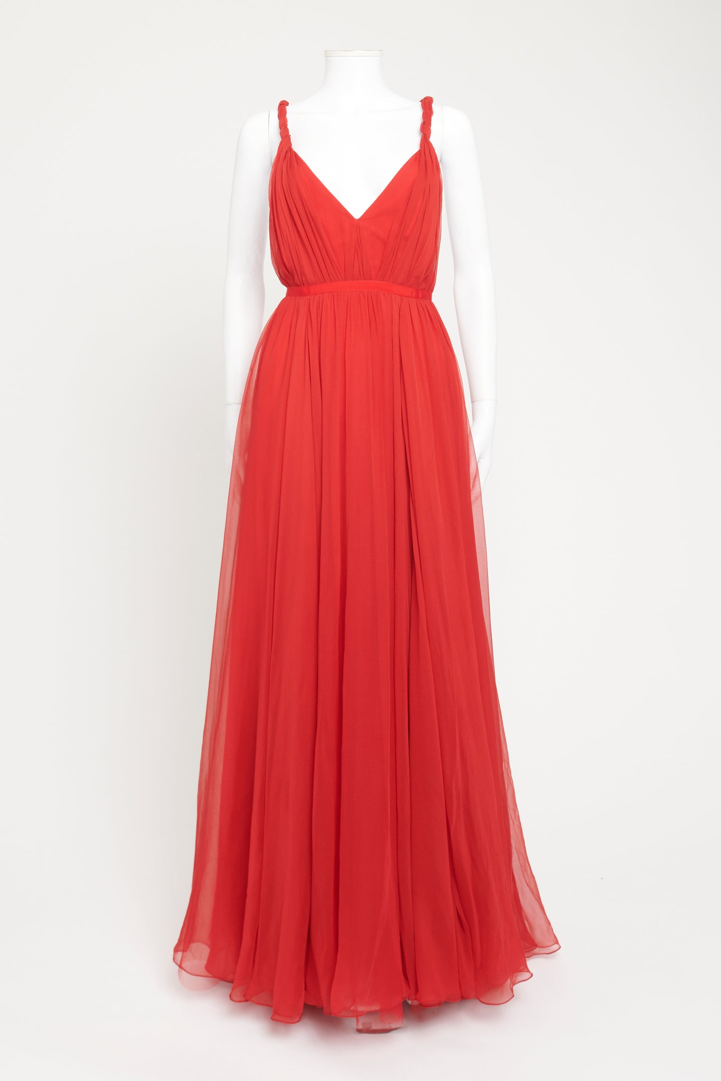 2017 Red Silk Preowned Dior Gown