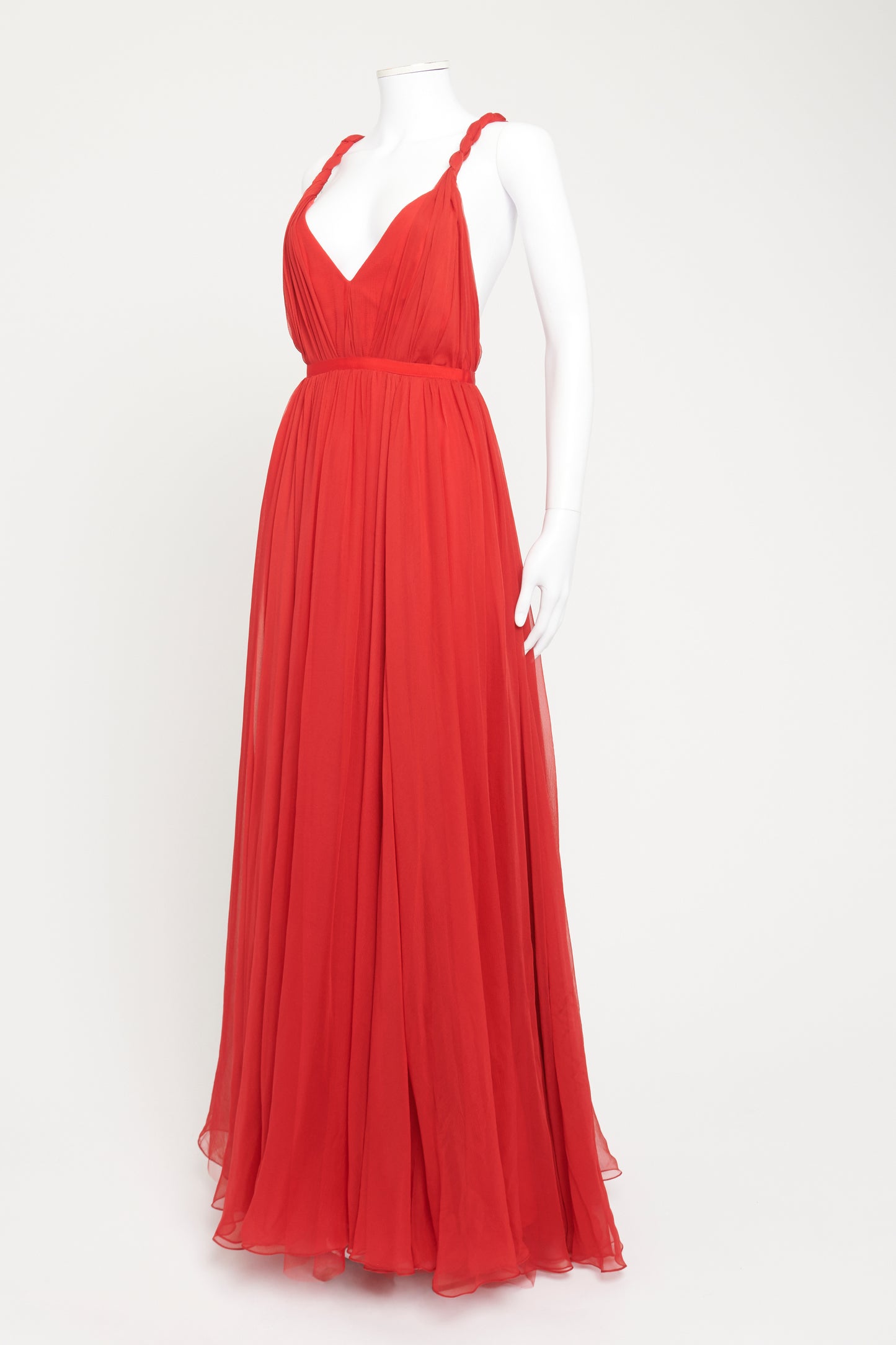 2017 Red Silk Preowned Dior Gown
