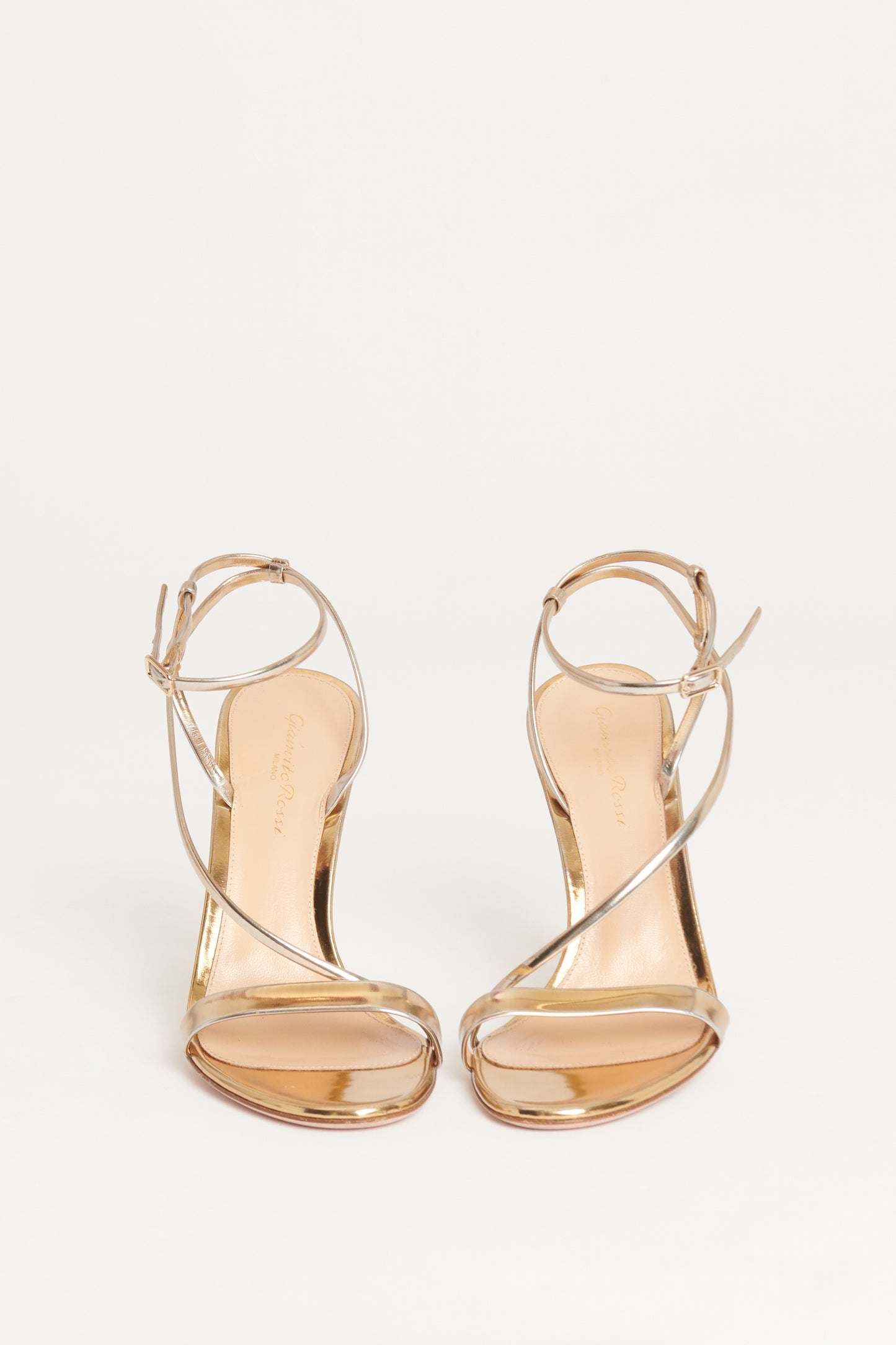 Light Gold Preowned Heeled Sandals