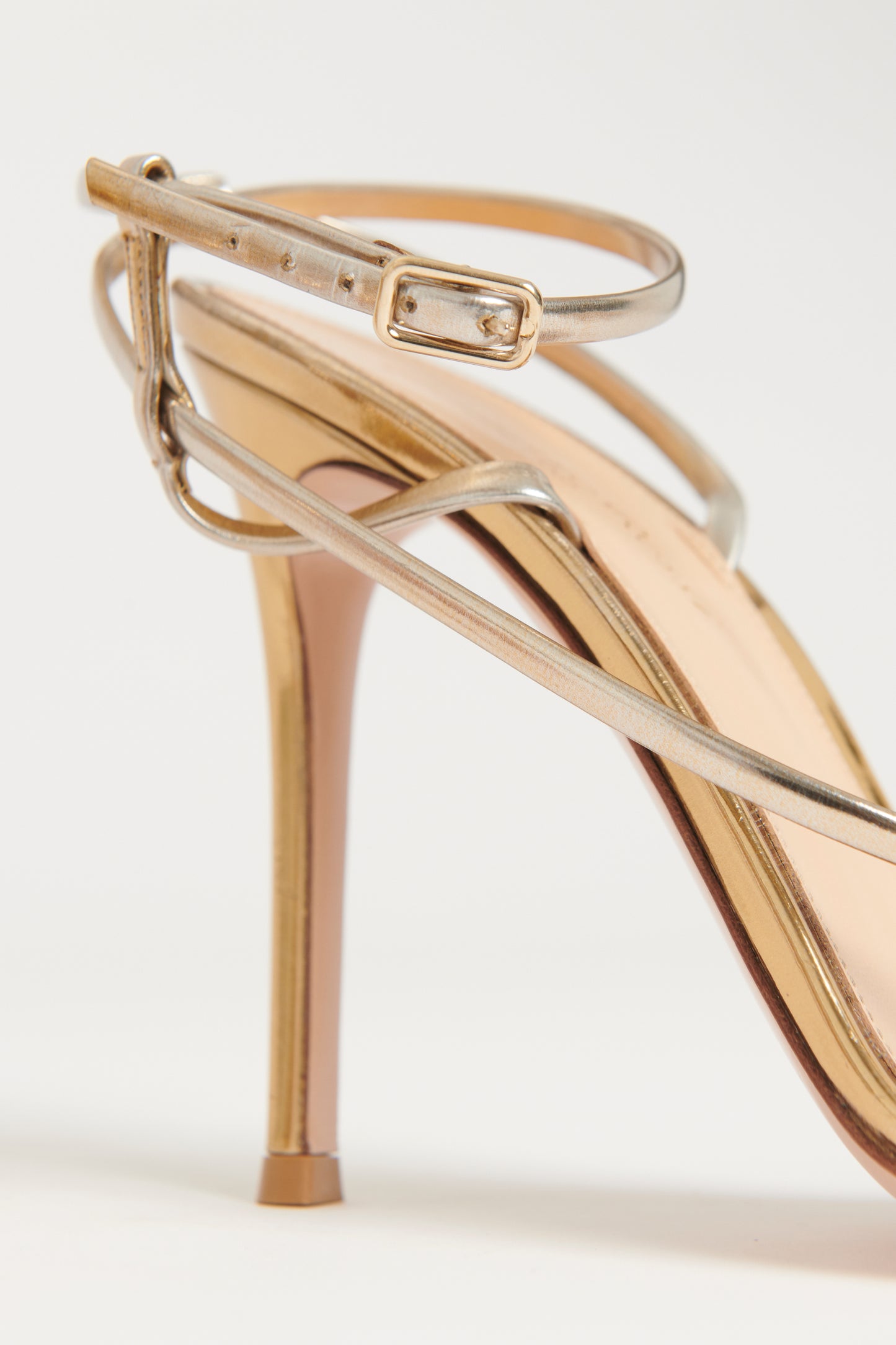Light Gold Preowned Heeled Sandals