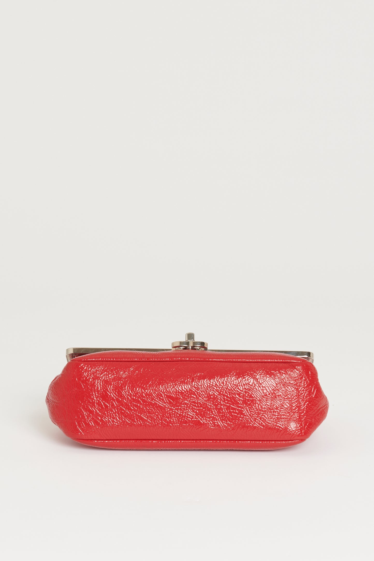 2006 Red Patent Aged Calfskin Preowned Flap Bag
