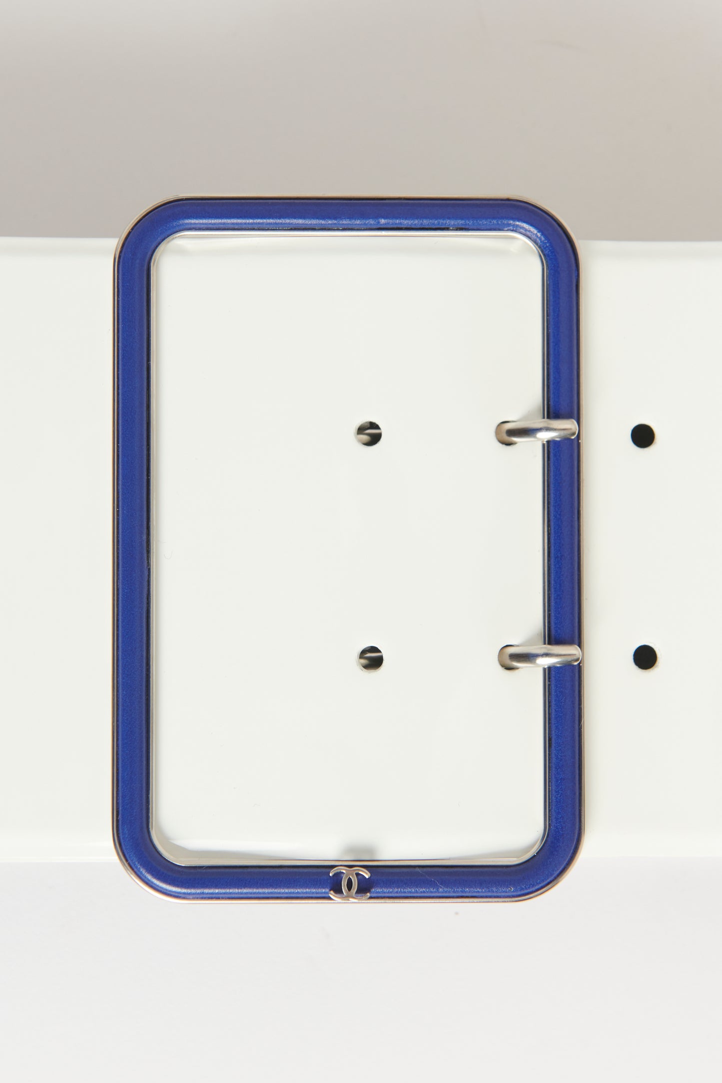 2019 White Patent preowned Wide Belt