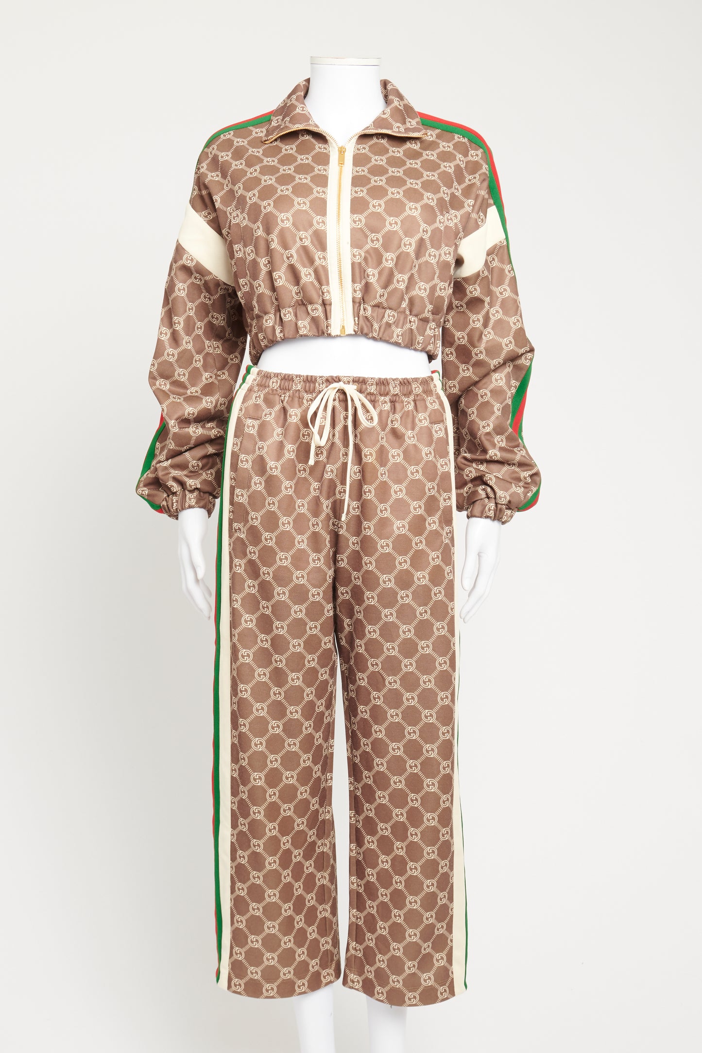 Brown Jersey Preowned GG Monogram Tracksuit