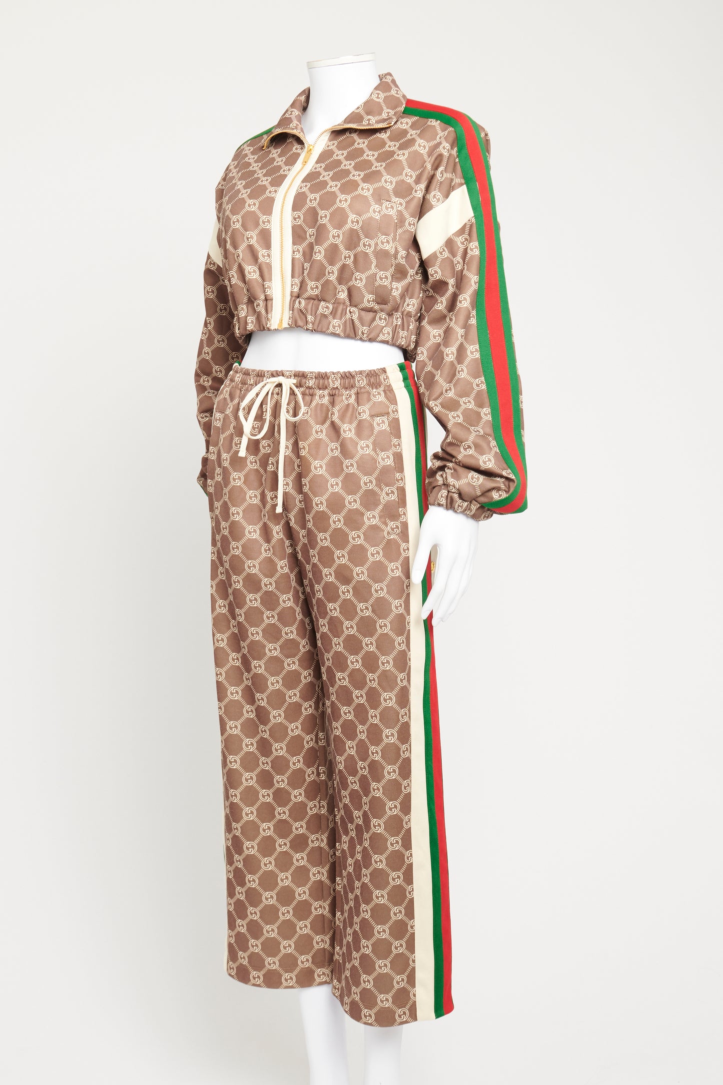 Brown Jersey Preowned GG Monogram Tracksuit