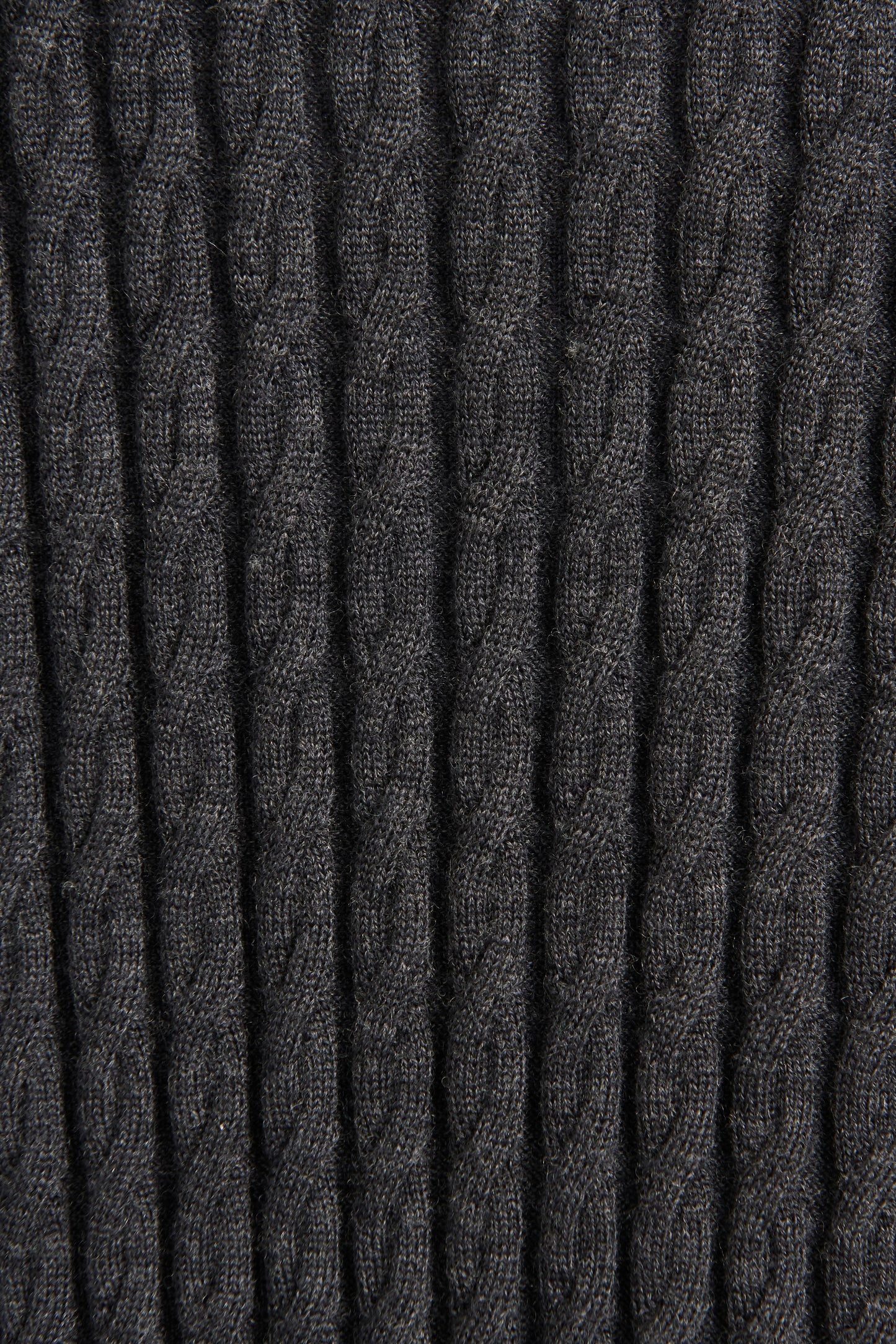 Grey Wool Cable Knit Preowned Sweater Dress