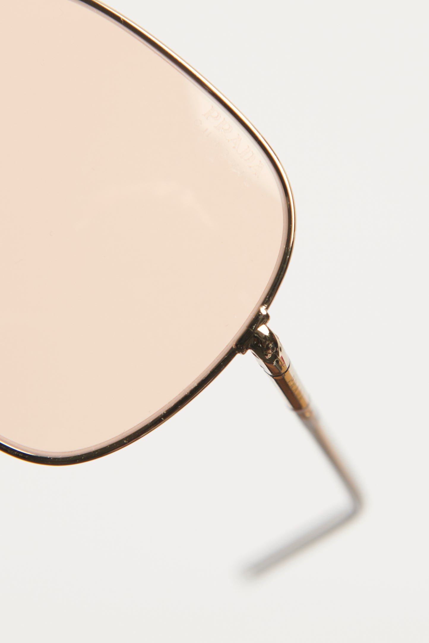Pale Gold Metal Preowned Decode Square Sunglasses