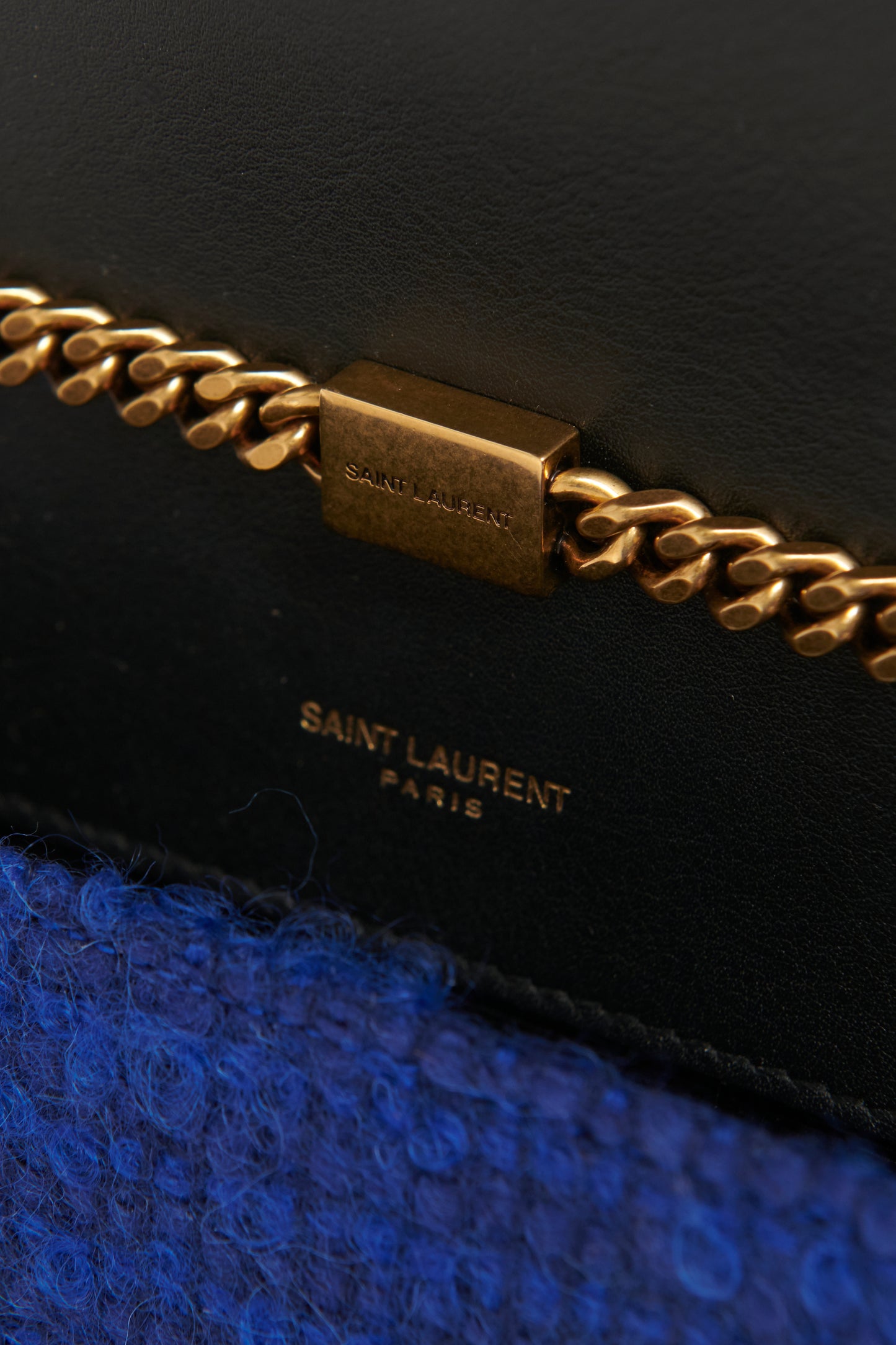 2021 Indigo Blue Tweed Preowned Kate Crossbody Bag