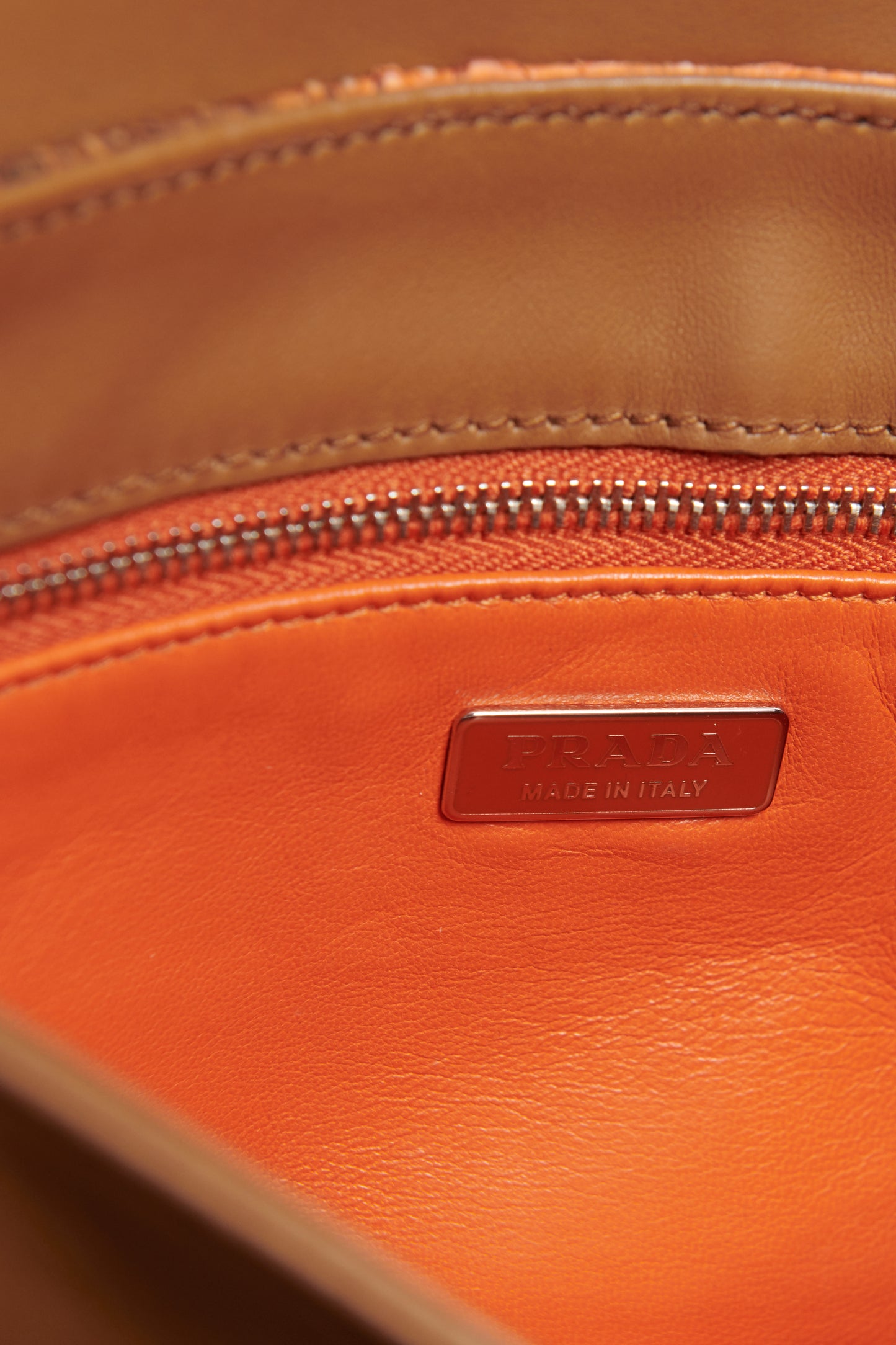 Brown/Coral Python Preowned Chain Shoulder Bag