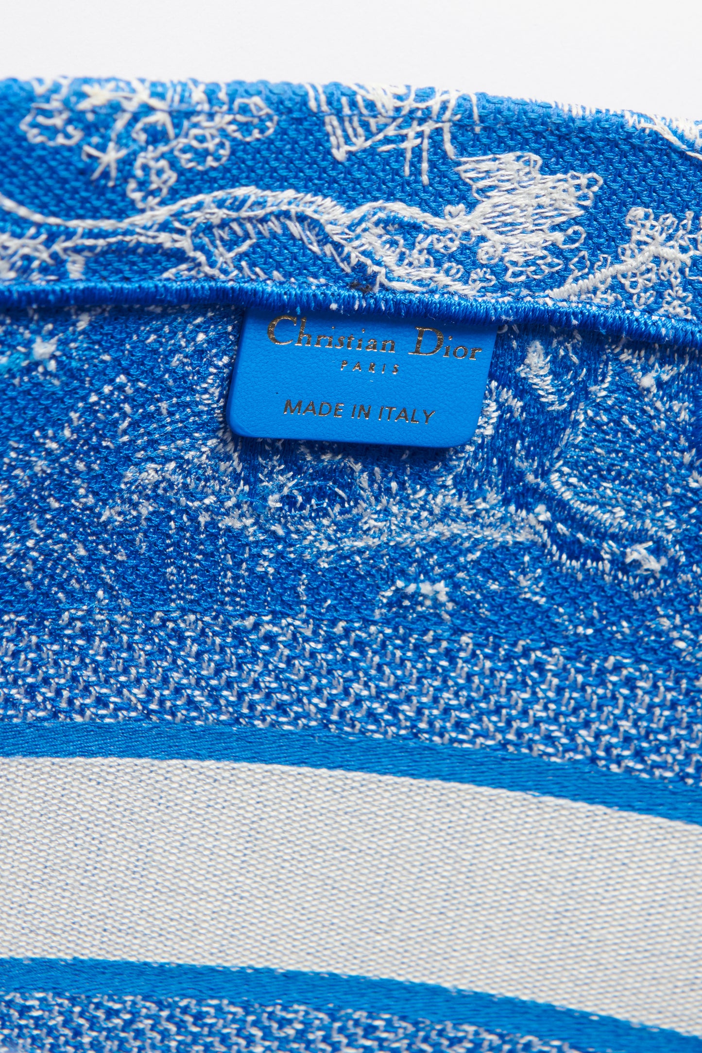 2022 Blue & White Canvas Preowned Book Tote