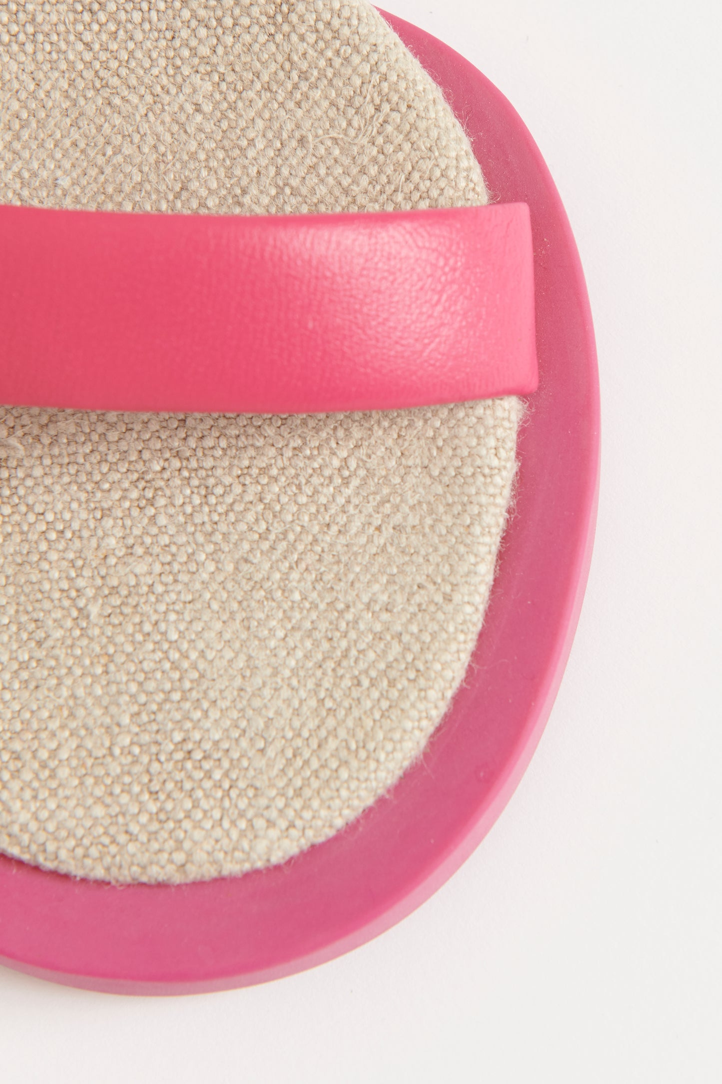 Pink & Beige Leather Preowned Les Carre Rond Sandals