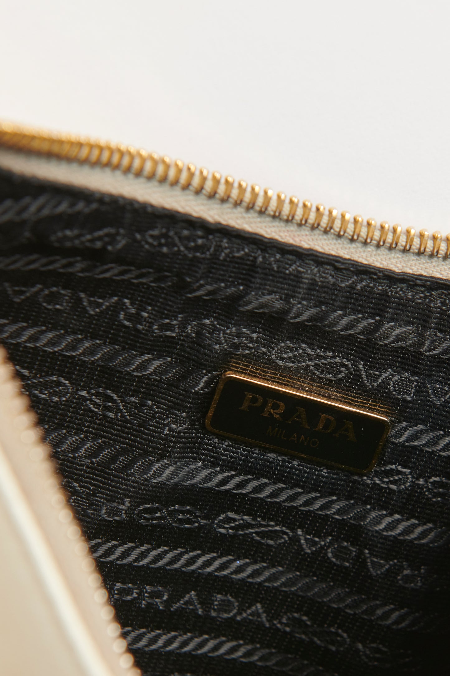 Cream Saffiano Leather Preowned Mini Hobo Bag