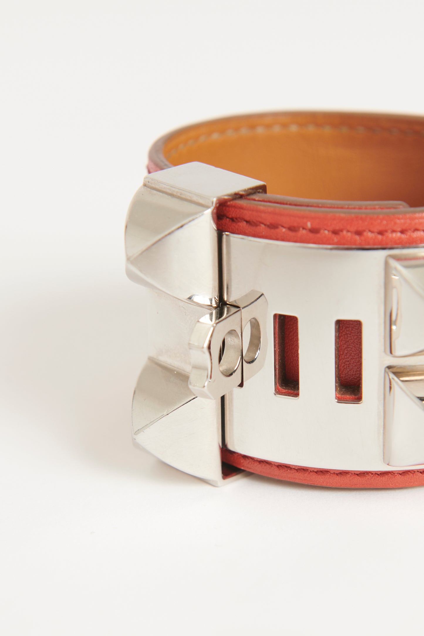Red Leather CDC Preowned Cuff