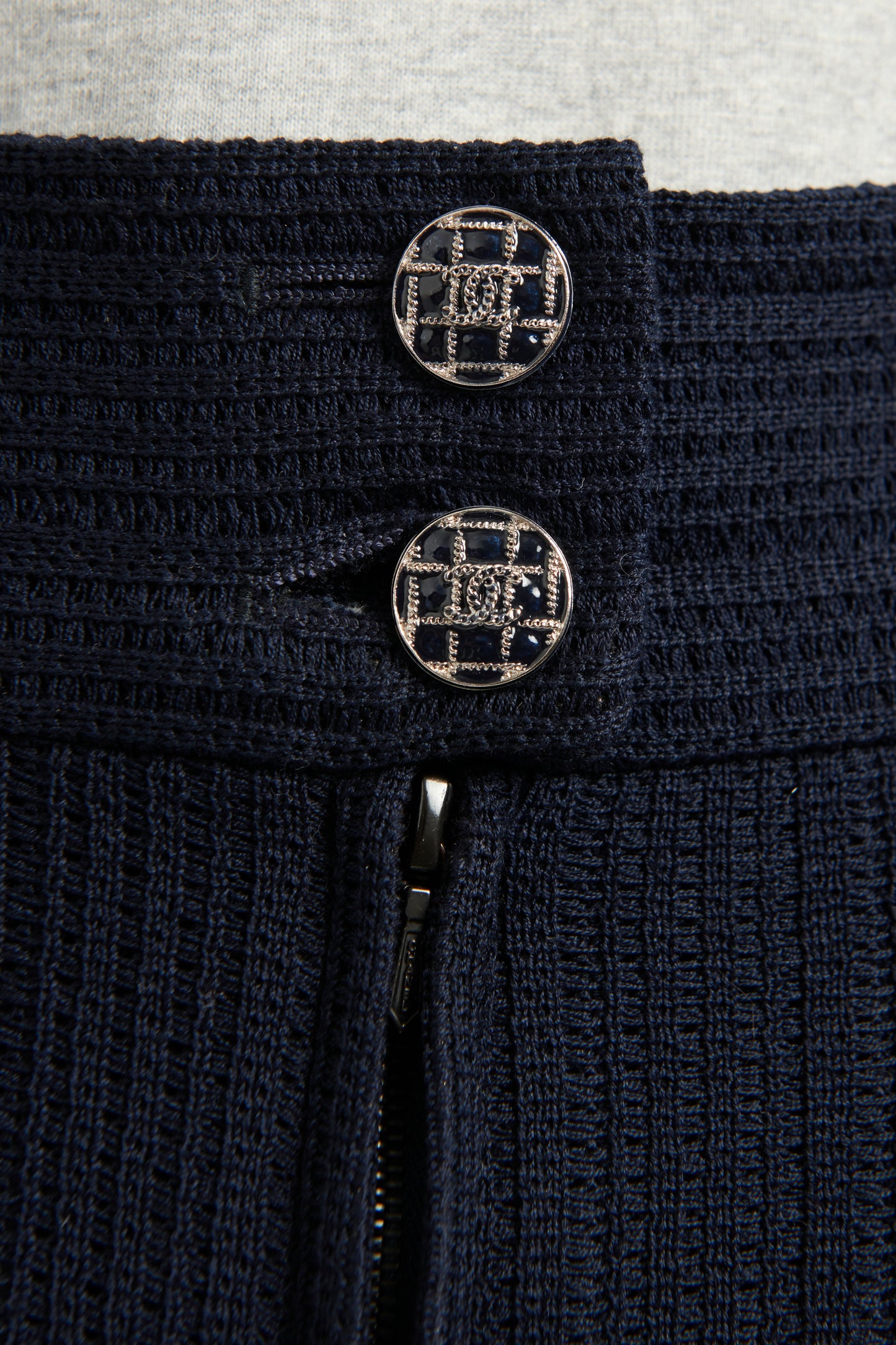 2013 Navy Blue Ribbed Preowned Mini Shorts