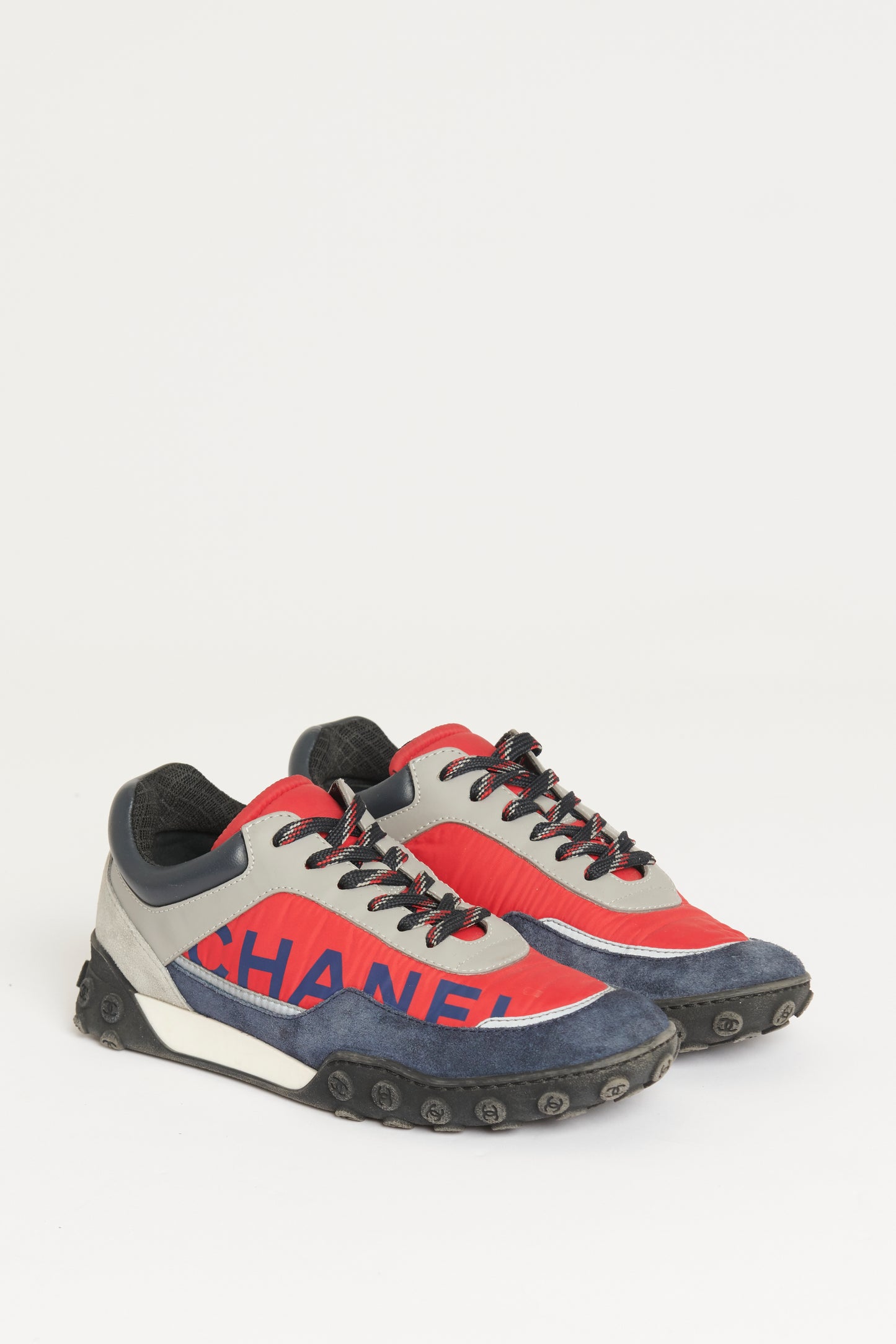 Red/Blue/Grey Preowned Trainers