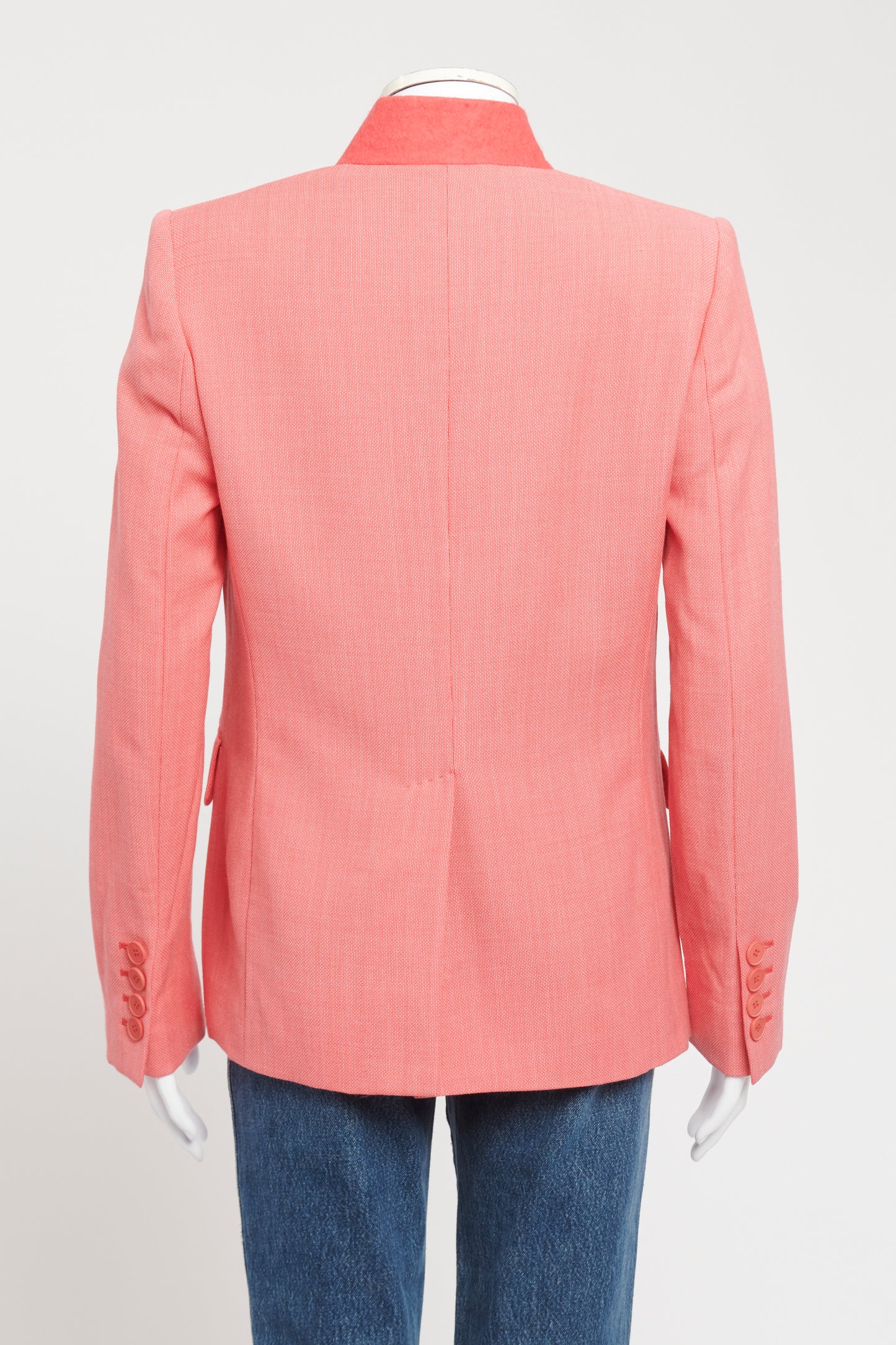 Pink Wool Single Button Preowned Blazer
