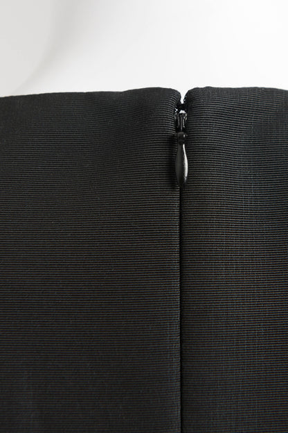 Black Cotton Blend Preowned Skater Mini Dress