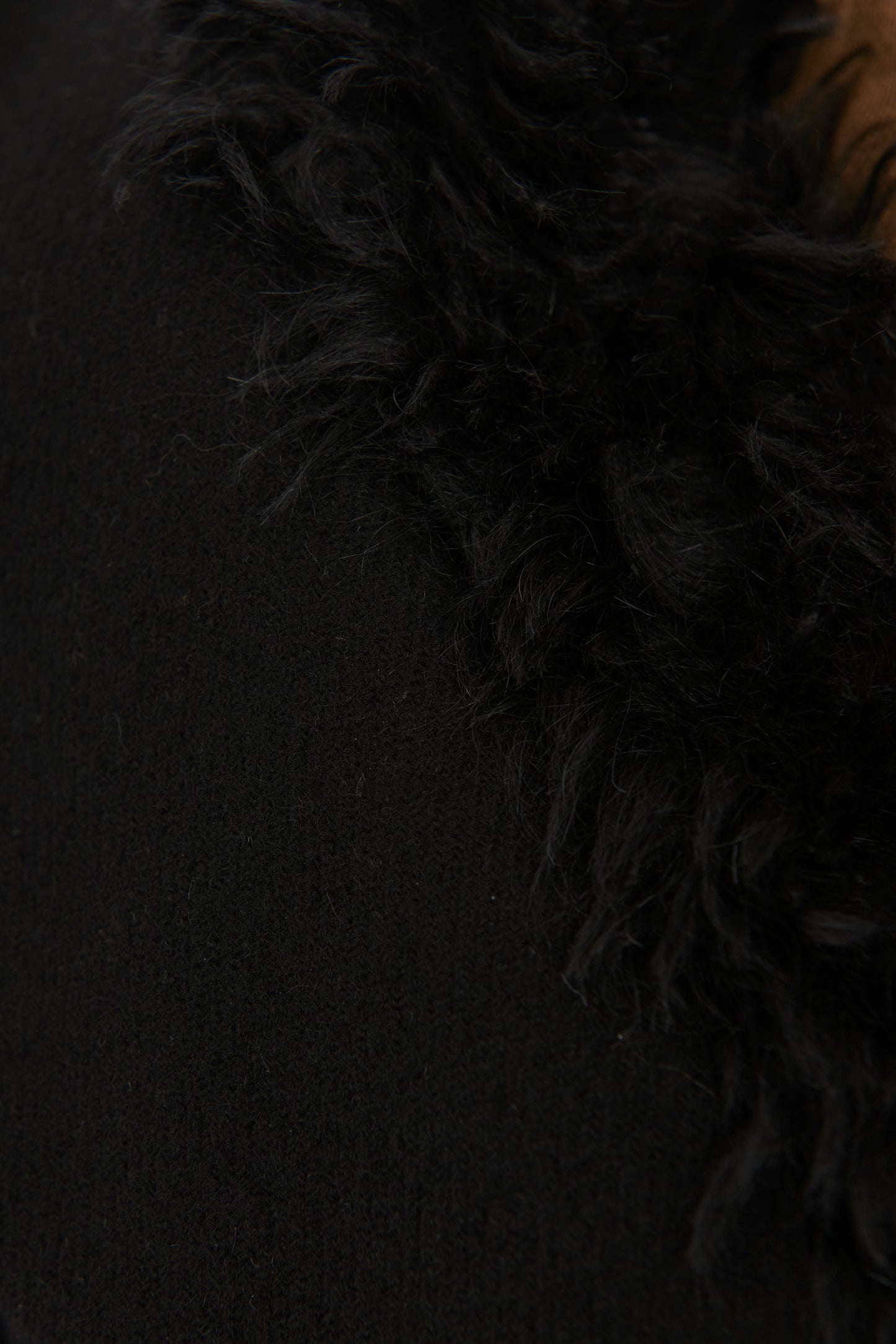 Black Hooded Faux Fur Preowned Hooded Coat