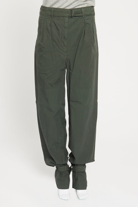Grey Cotton Blend Preowned Utility Trousers