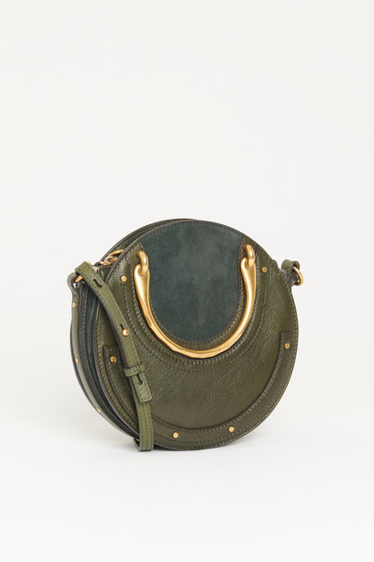 2017 Green Leather Preowned Small Pixie Crossbody Bag