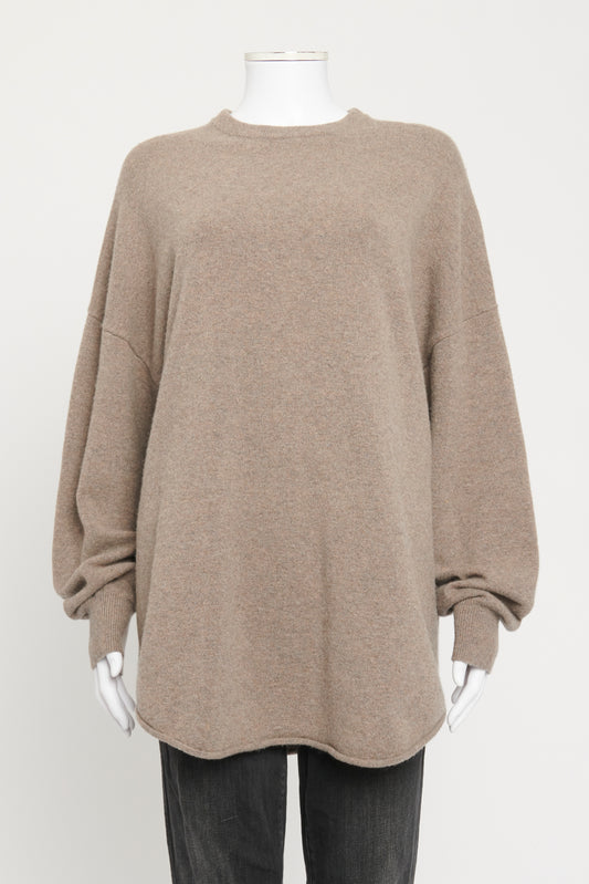 Taupe Cashmere Preowned Long Jumper