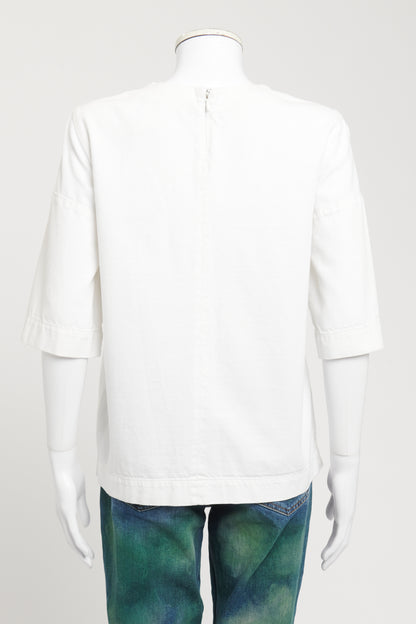 White Cotton Preowned Short Sleeved
