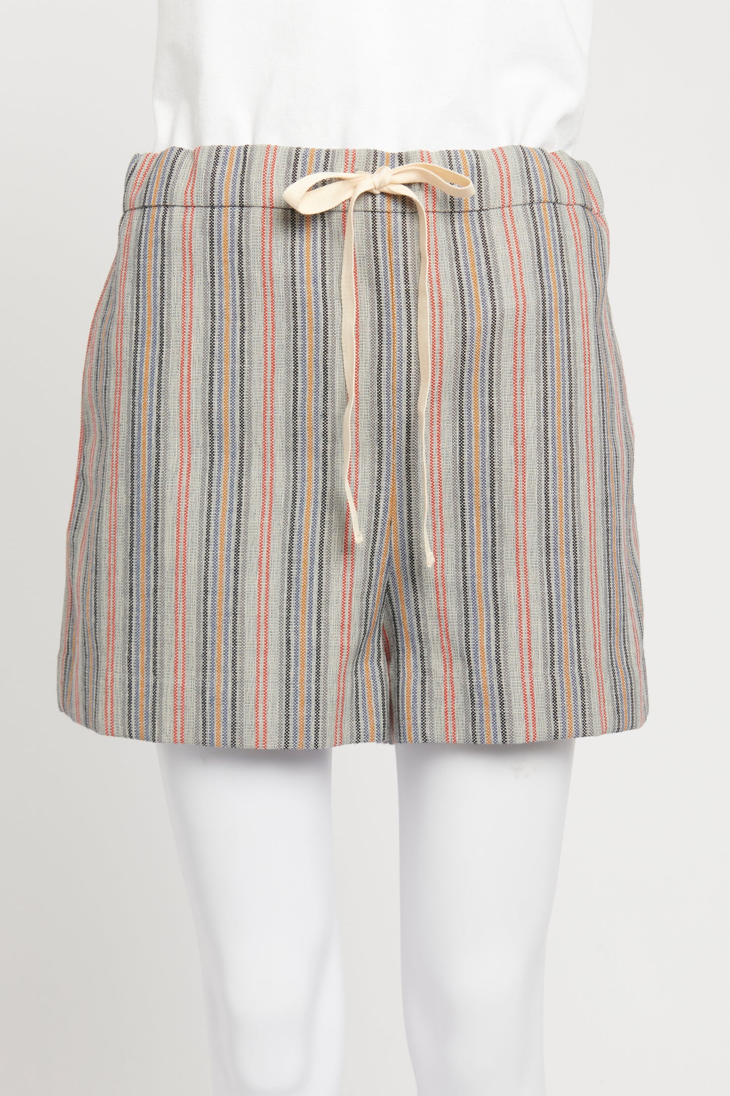 Multi and Grey Striped Wool Preowned Shorts