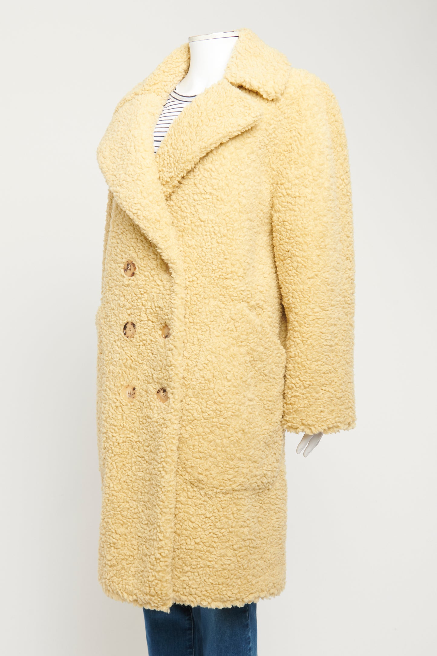 Beige Wool Lillingstone Preowned Teddy Coat