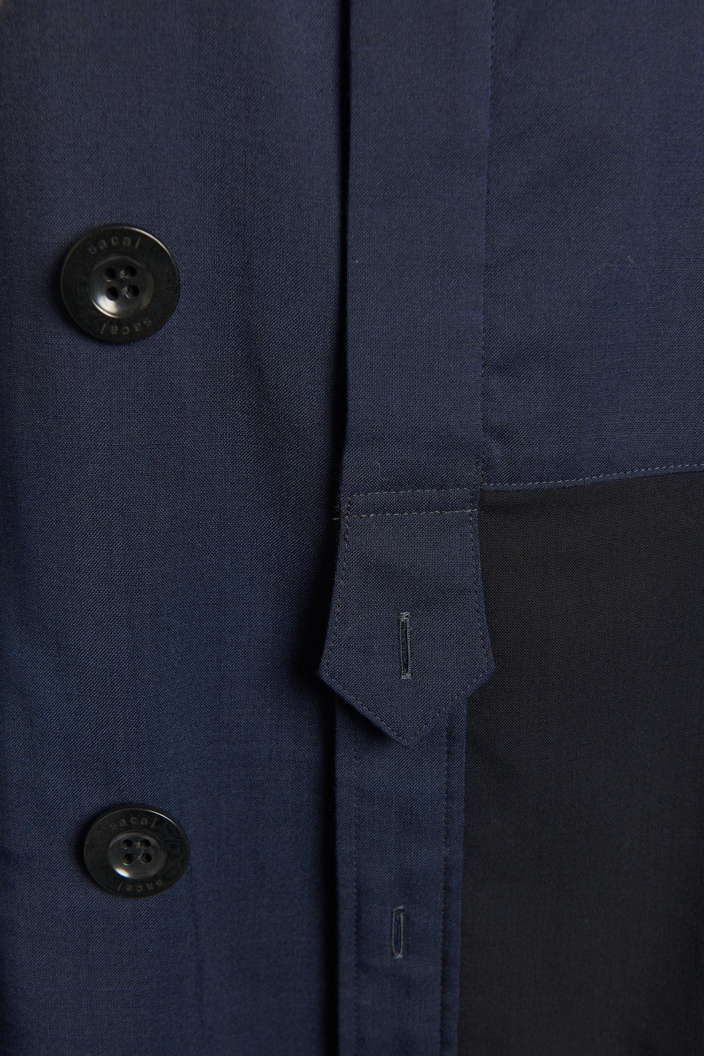 Navy and Black Double Breasted Preowned Coat