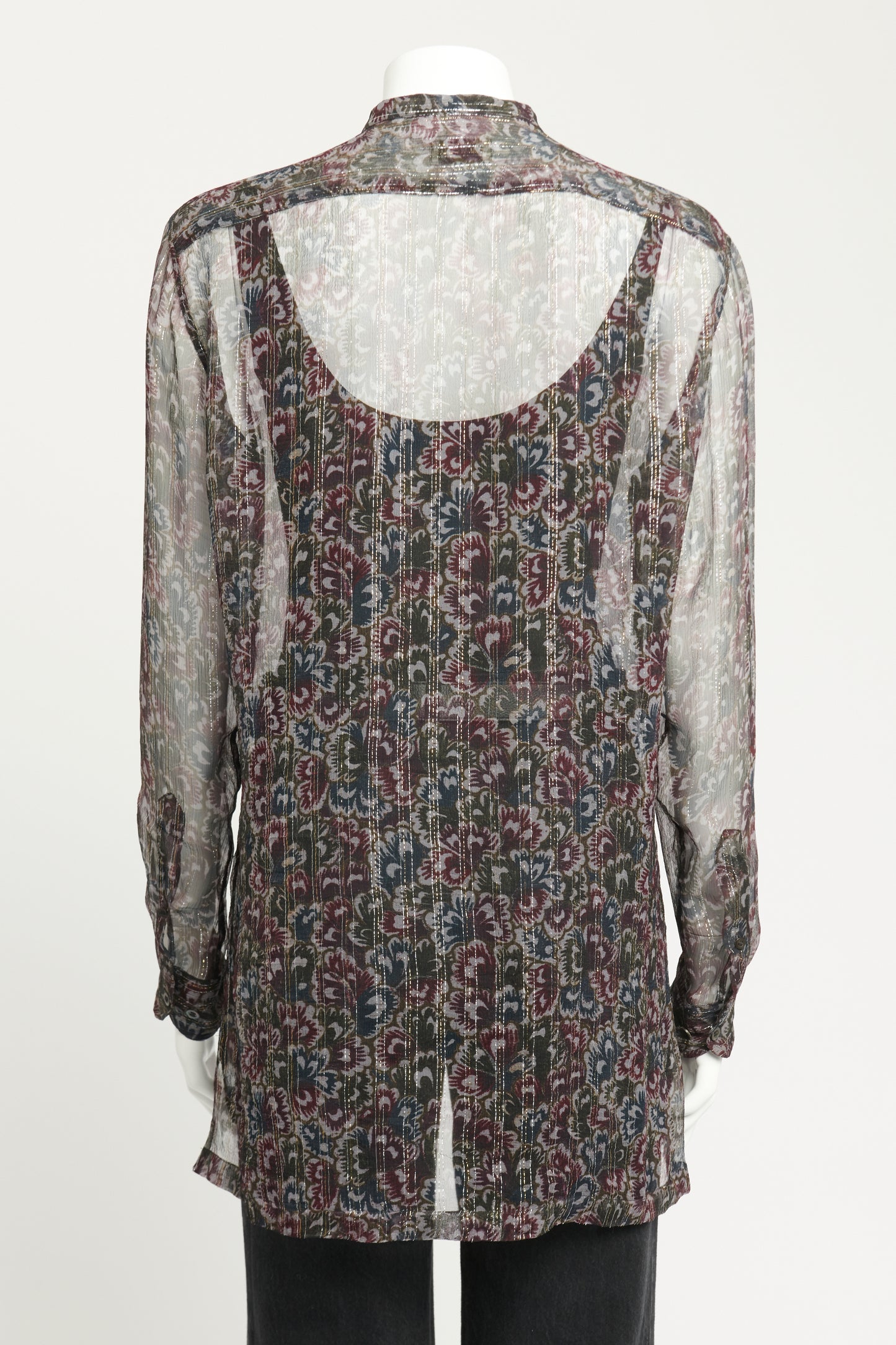 Floral Sheer Preowned Blouse