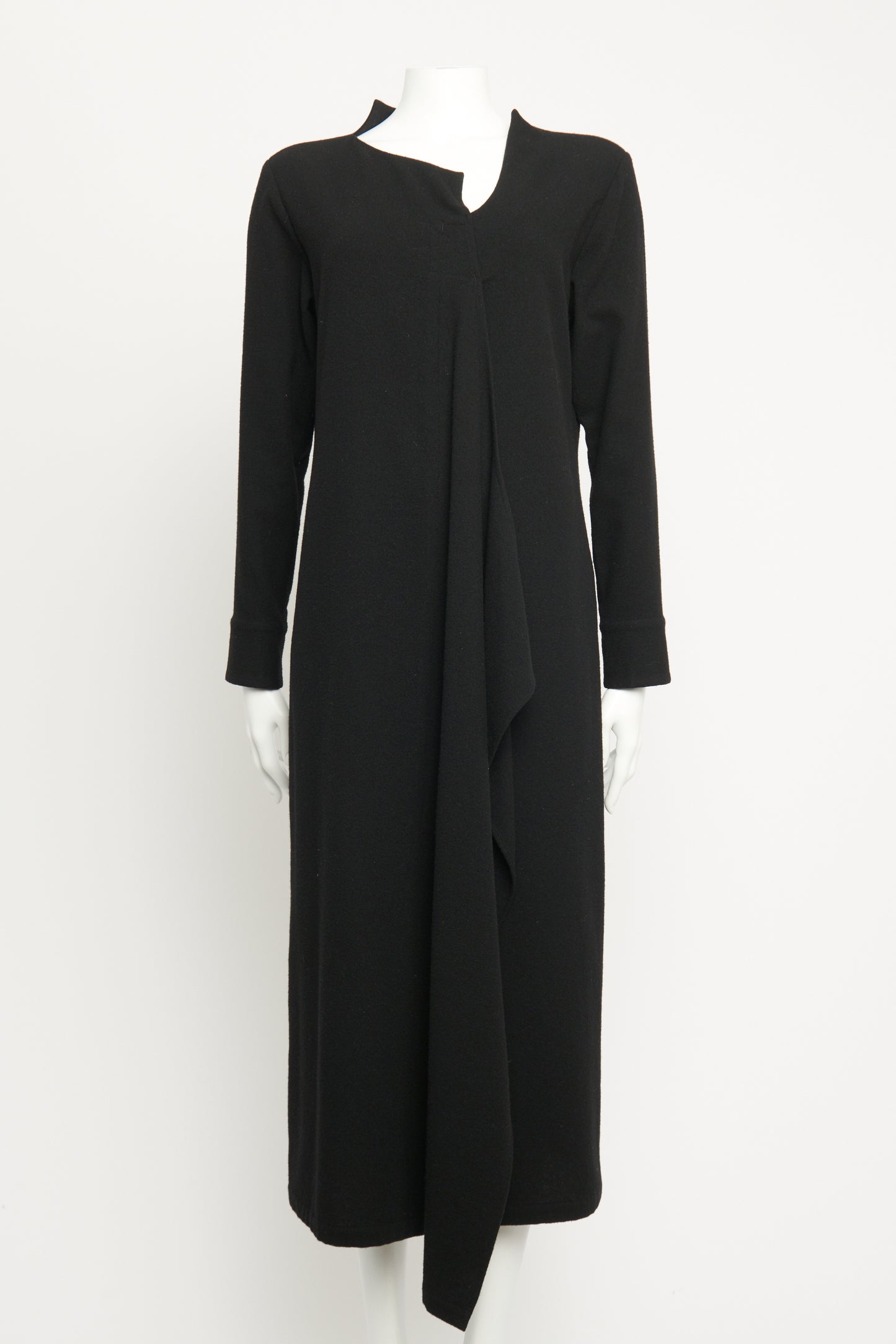 RETURNED - Black Felted Wool Preowned Dress