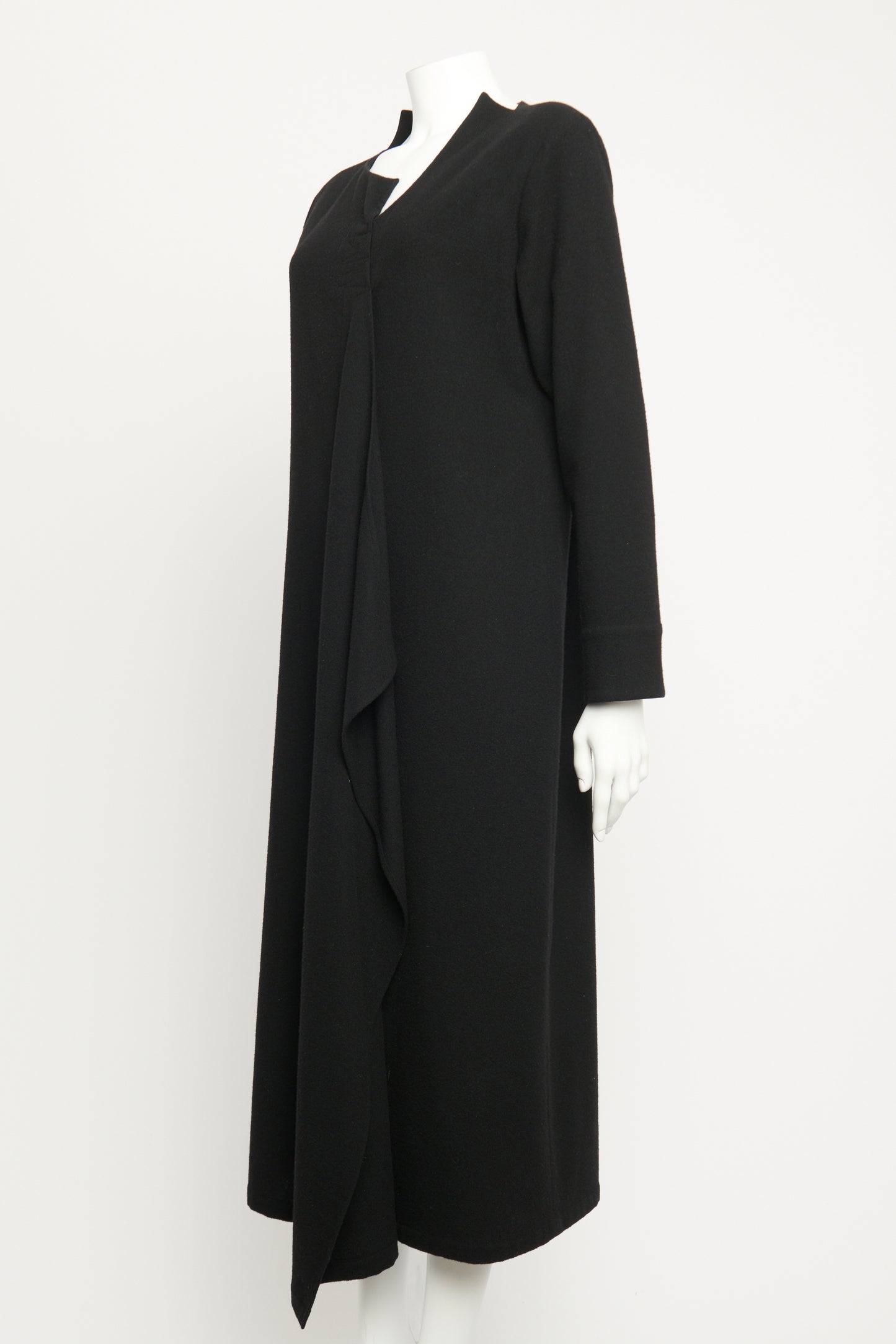 RETURNED - Black Felted Wool Preowned Dress