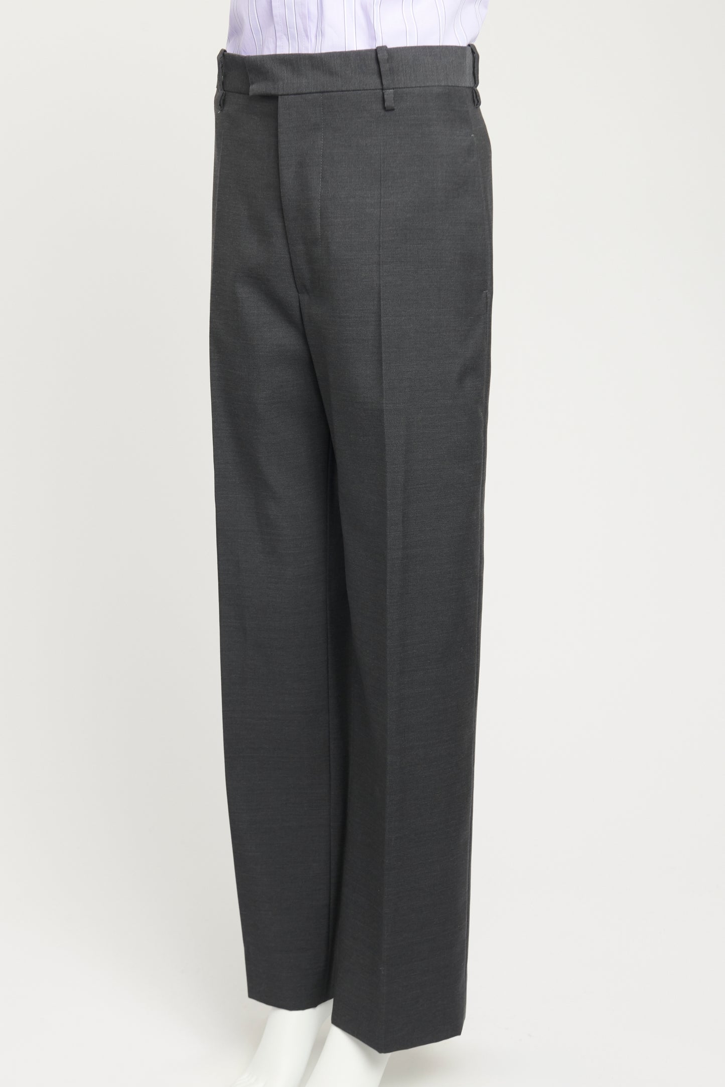 2020 Charcoal Wool Preowned Tailored Trousers