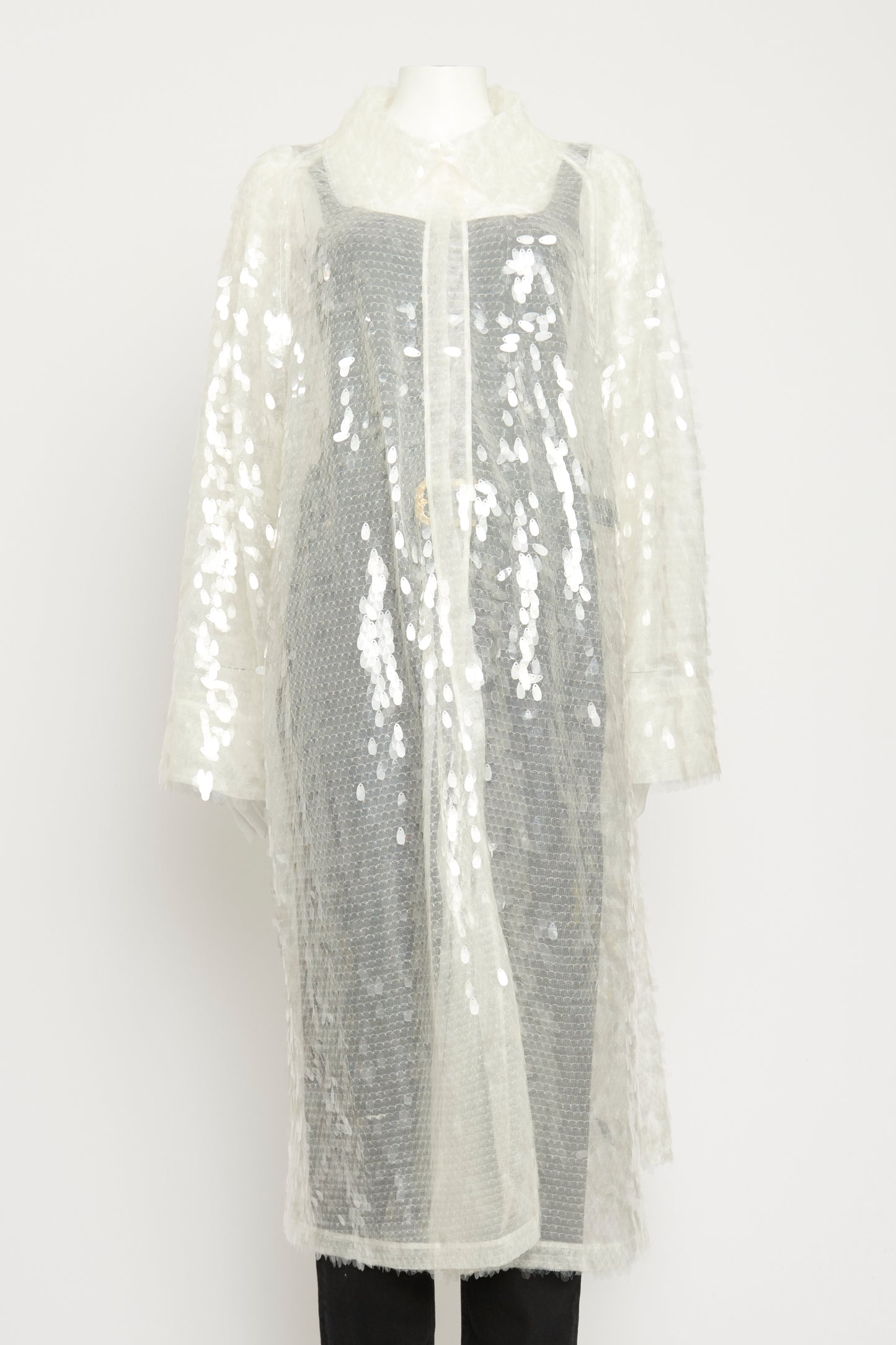 Sequin-embellished Hooded Preowned Robe