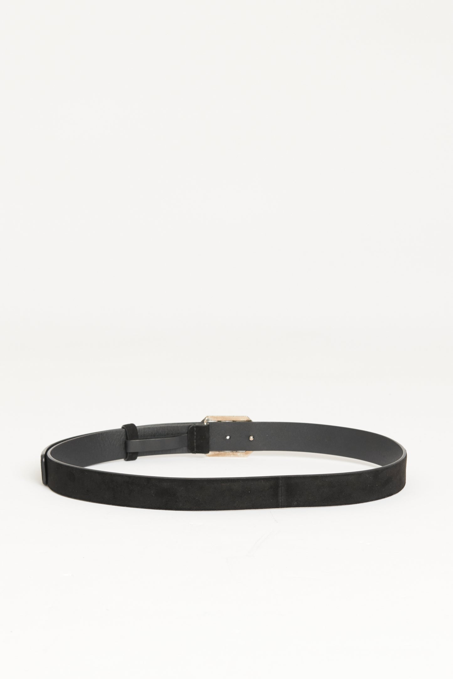 2018 Black Suede Preowned CC Crystal Belt