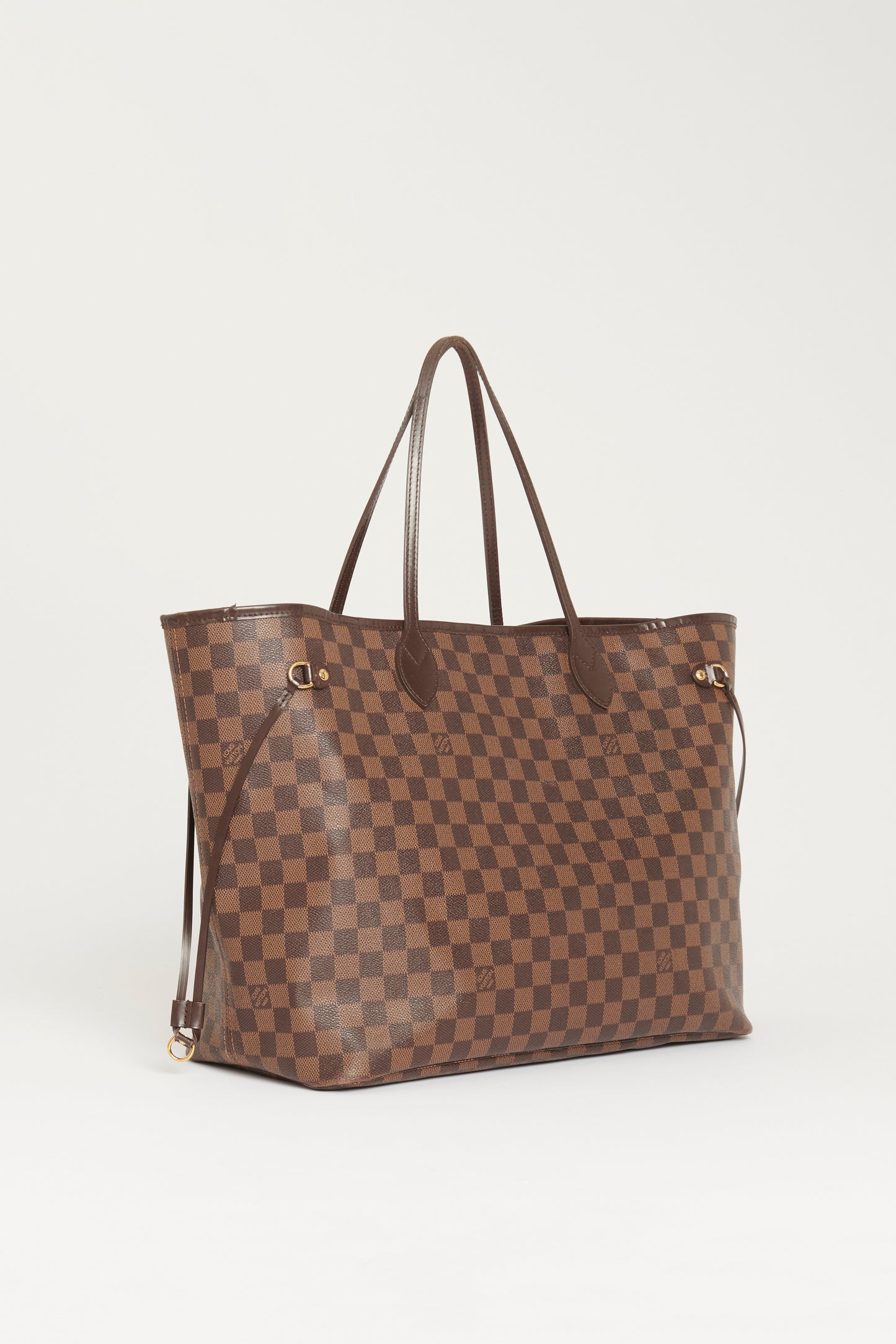 2012 Brown Canvas Preowned Damier Ebene Neverfull GM Tote Bag