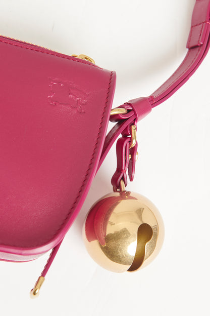 Pink Ripple Nappa Preowned Mini Shield Sling Bag