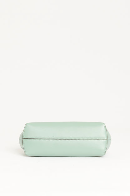 2022 Mint Green Leather Small First Preowned Clutch Bag