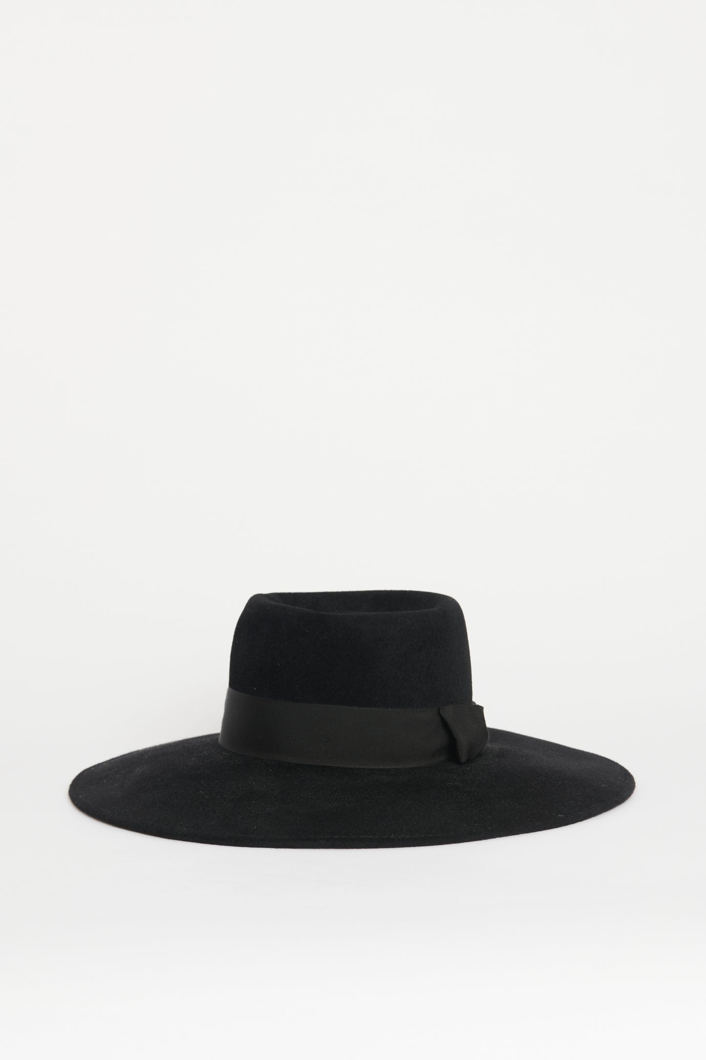 Black Rabbit Felt Preowned Extra Wide Brimmed Hat