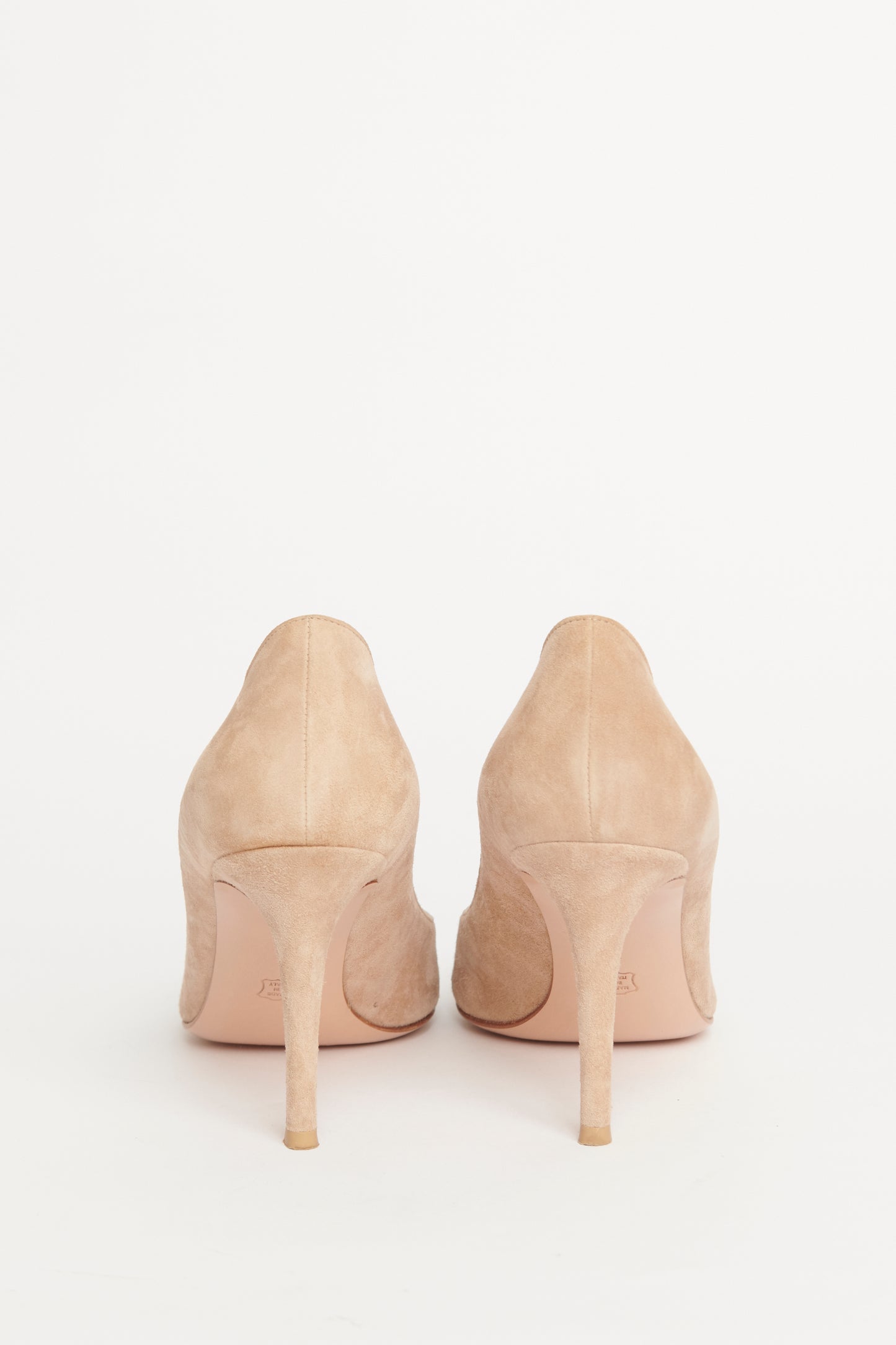 Beige Pointed Preowned Heeled Pumps